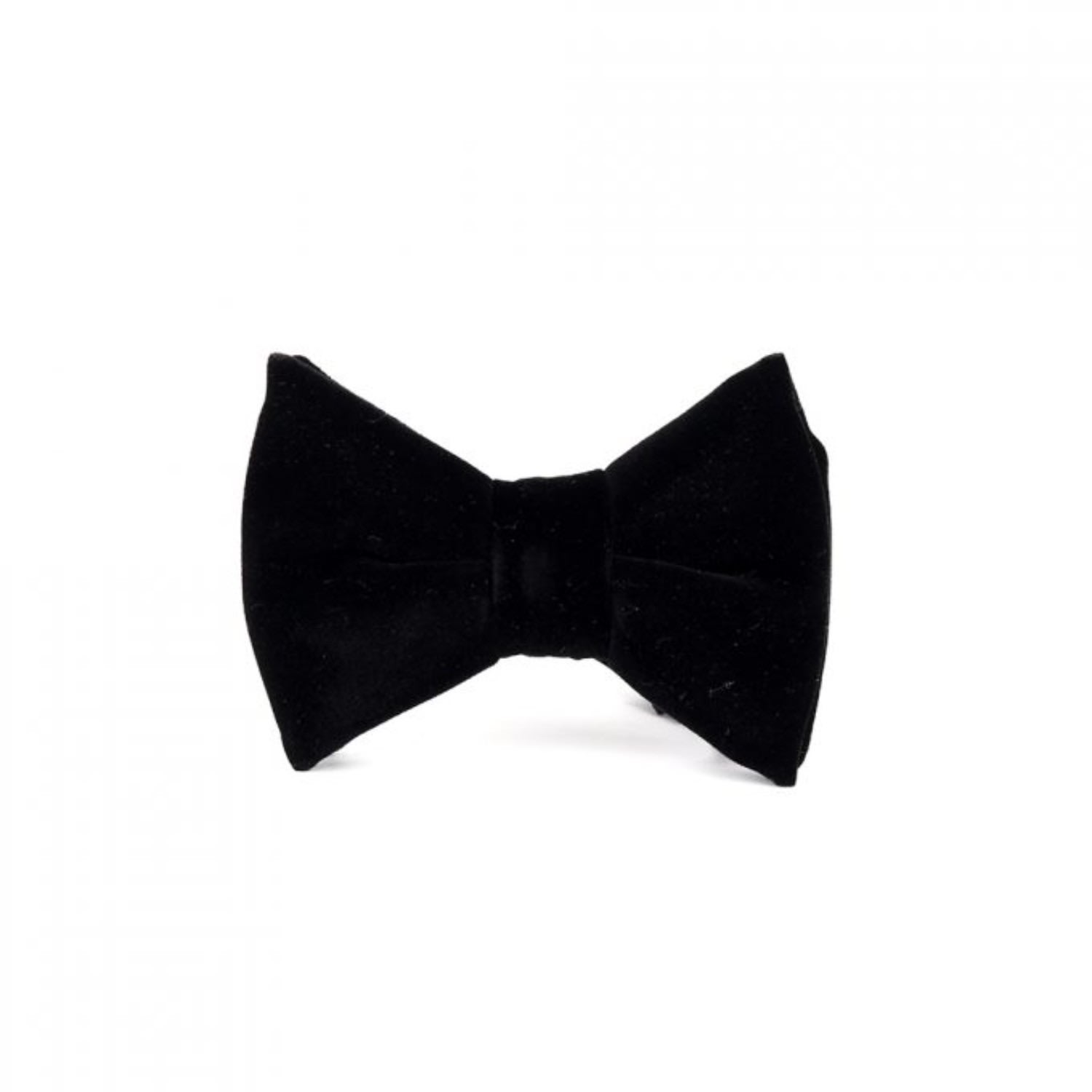 David Wej Men's Butterfly Velvet Bow Tie – Black In Black