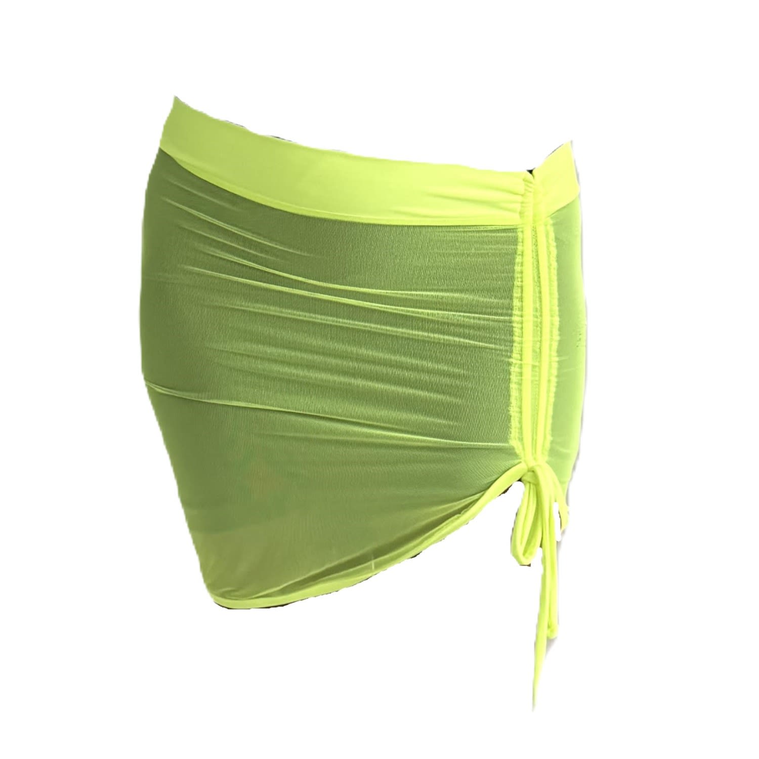 Brasini Swimwear Women's Yellow / Orange Beleza Swimwear Cover Up Skirt - Neon Yellow In Yellow/orange
