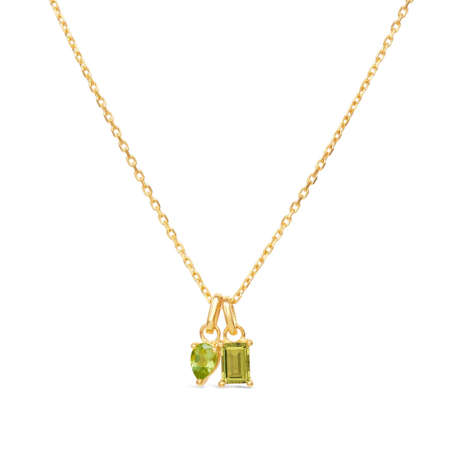 Dinny Hall 22ct Gold-plated Vermeil Silver Gem-set Duo Pendant Necklace In Gold