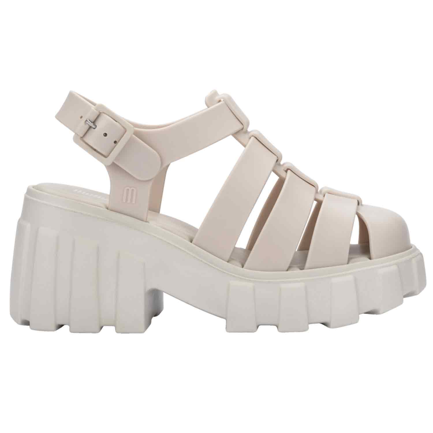Melissa Megan Platform Fisherman Sandal In Beige