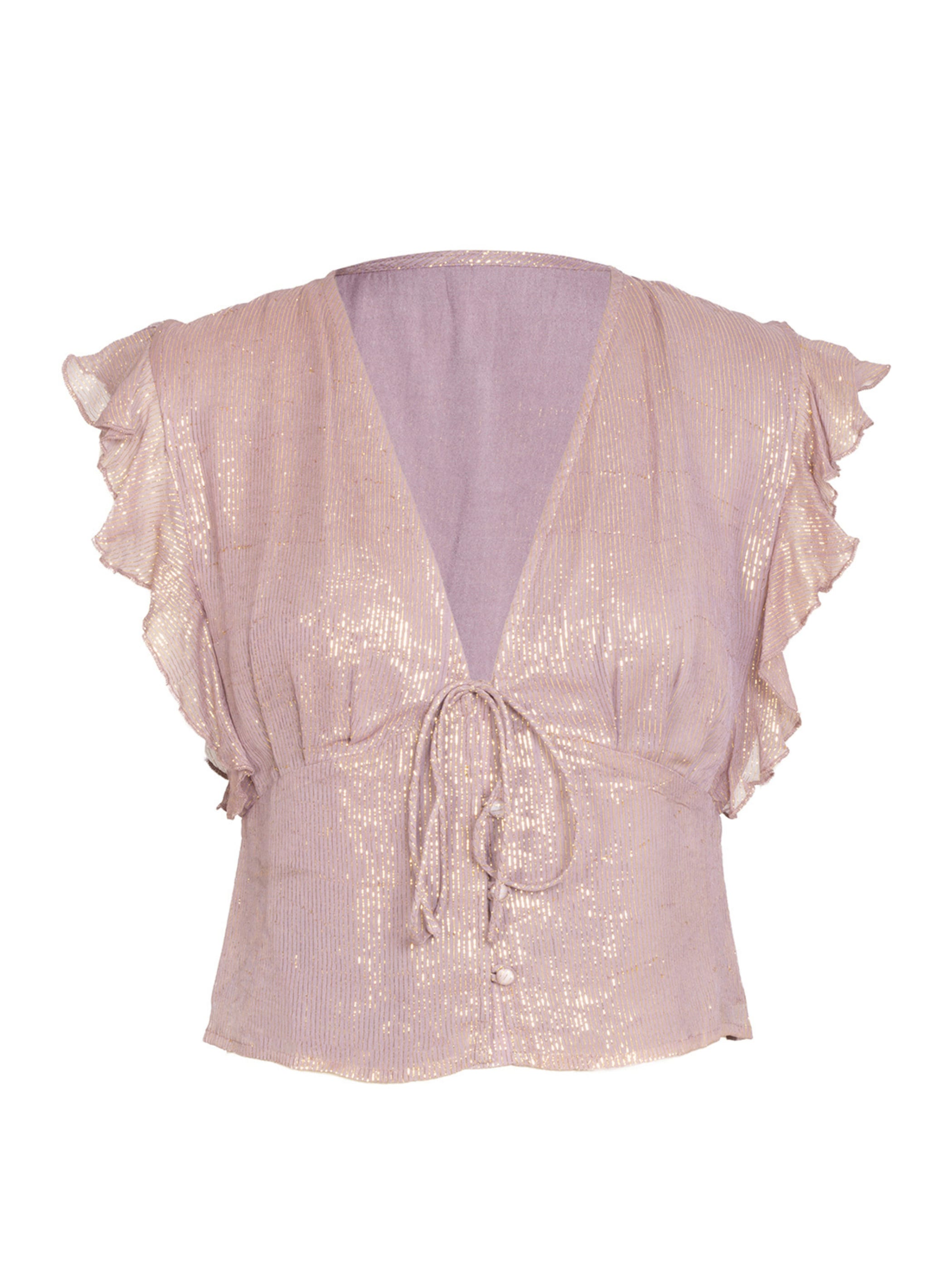 Rose & Nancy Women's Pink / Purple Mira Mink Pink Shimmer Sparkle Top