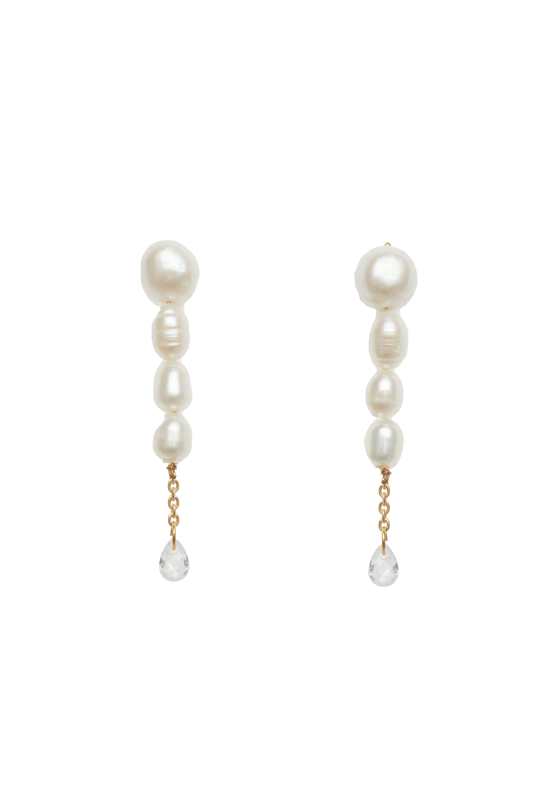 Lavani Jewels Women's White Brisa Mini Pearls Earrings In Metallic