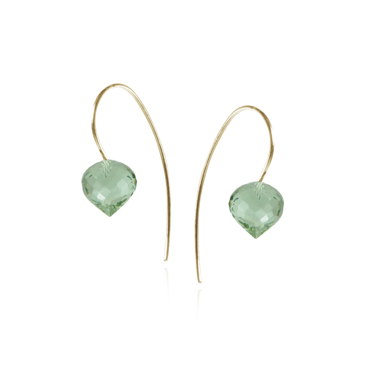 Mounir London Women's Green Amethyst Drop Earrings In Green