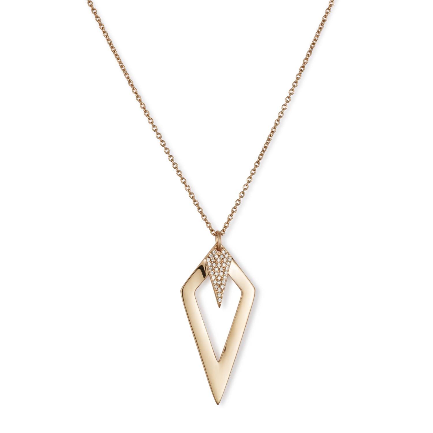 Toolally Women's Arrowhead Pendant Necklace - Gold In Gold