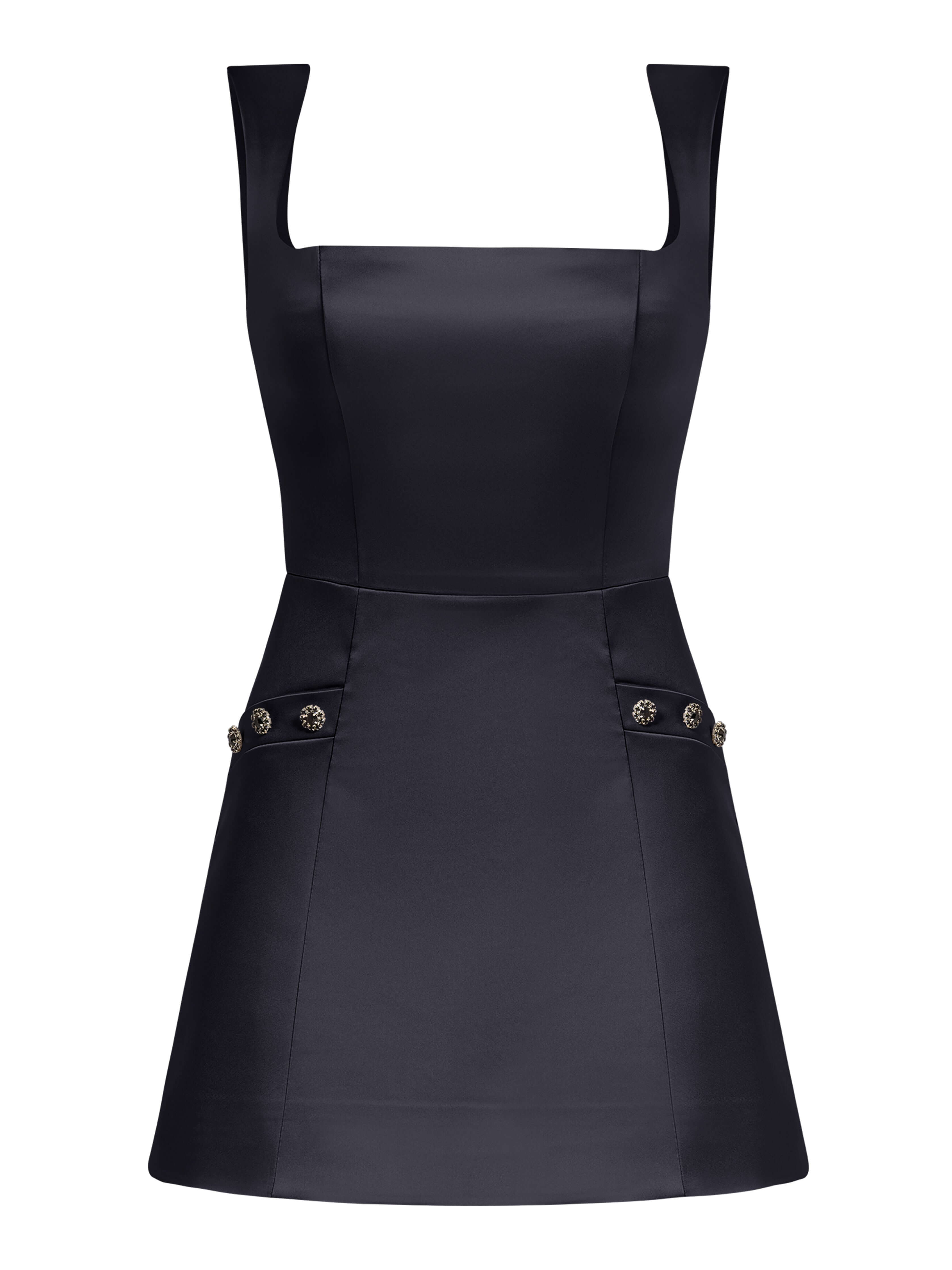Tia Dorraine Women's Blame Gravity Satin Mini Dress, Black In Black