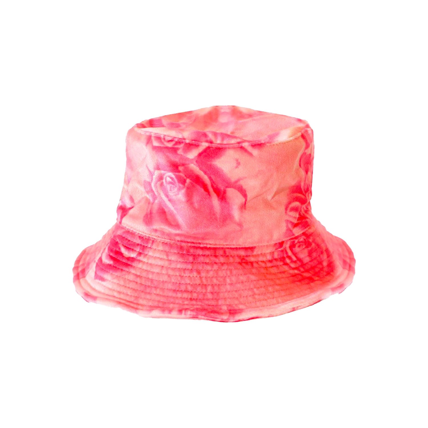 Women’s Red Liaison Velvet Rose Print Floppy Bucket Hat One Size Elsie & Fred