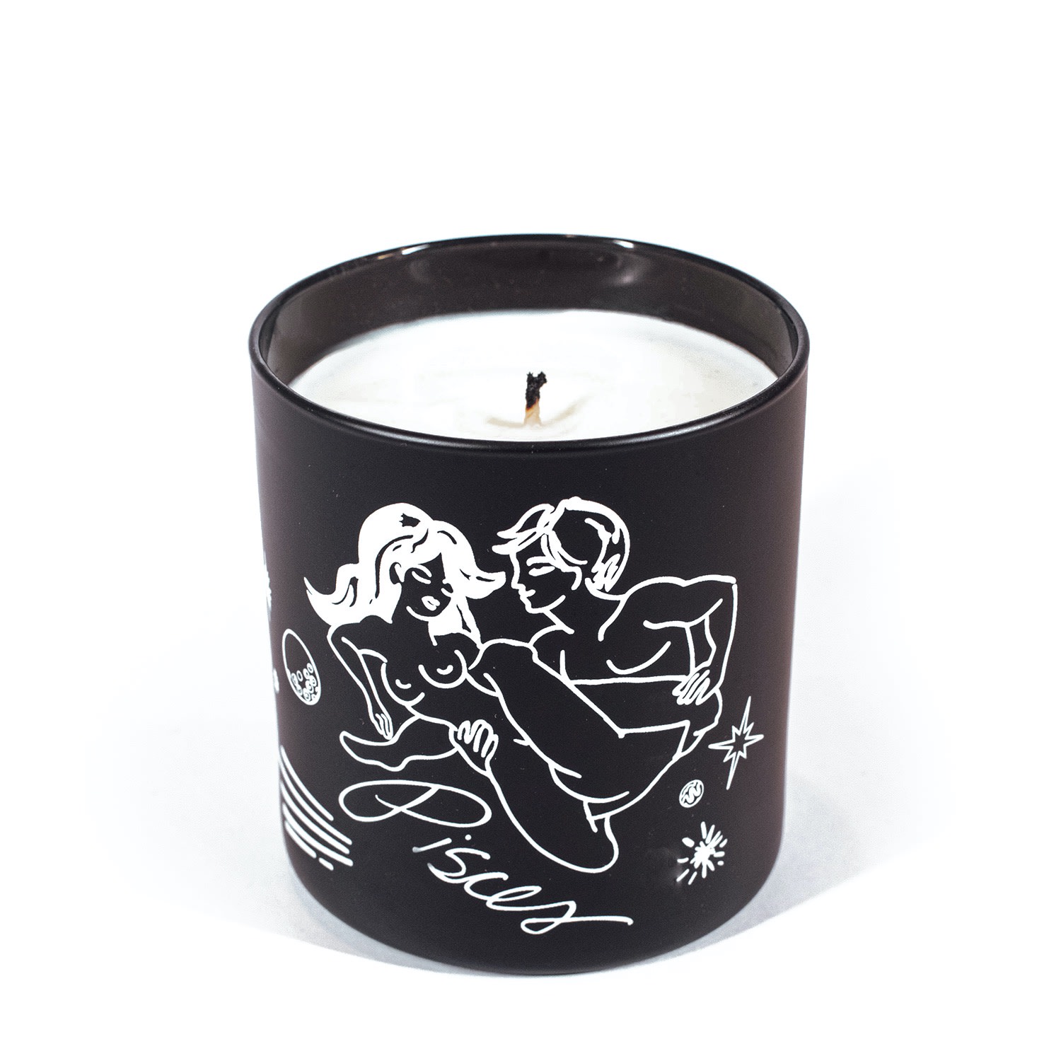 Pisces Zodiac Horoscope Massage Candle One Size Black Cake