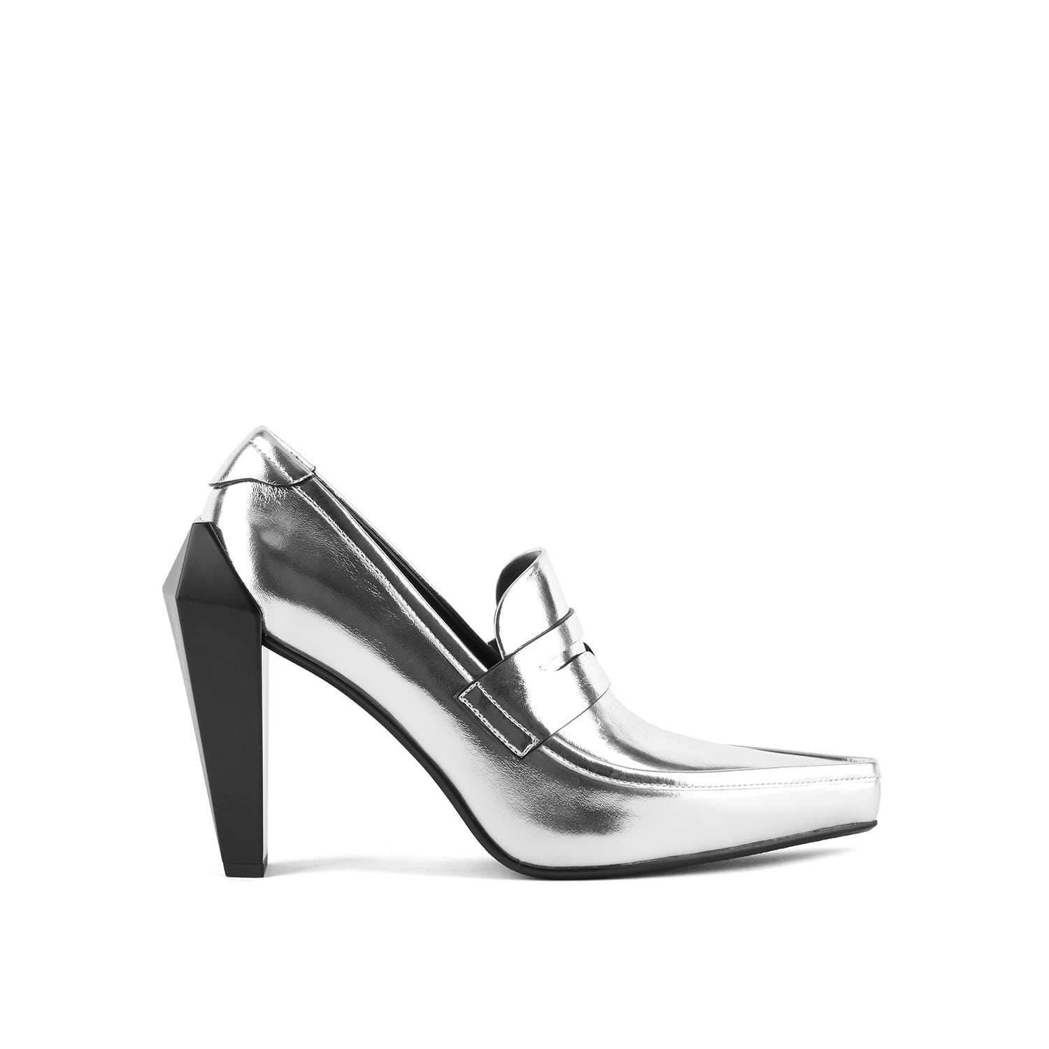 United Nude Women's Gem Loafer Hi - Silver In Animal Print