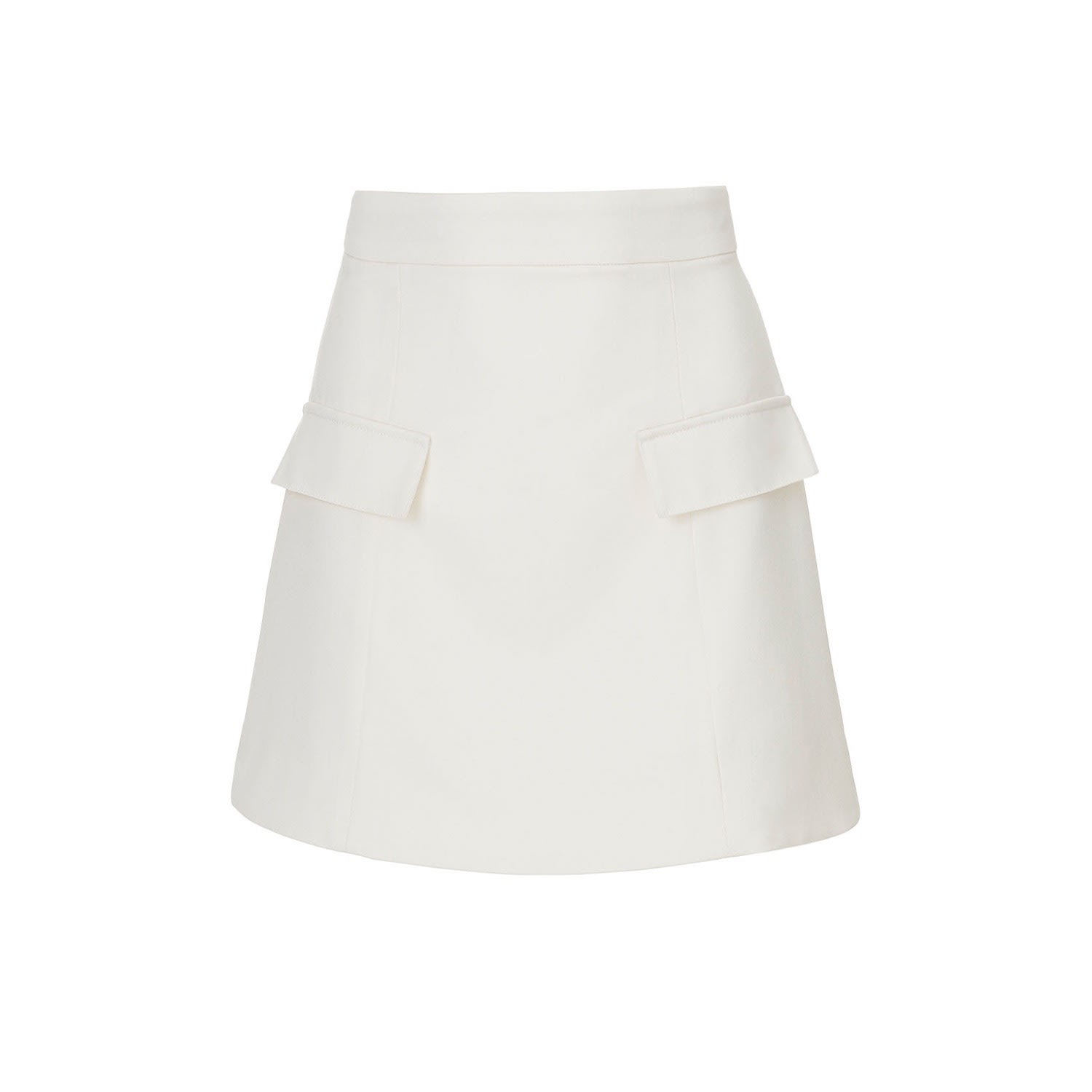 Vestiaire D'un Oiseau Libre Women's White Leather Mini Skirt In White