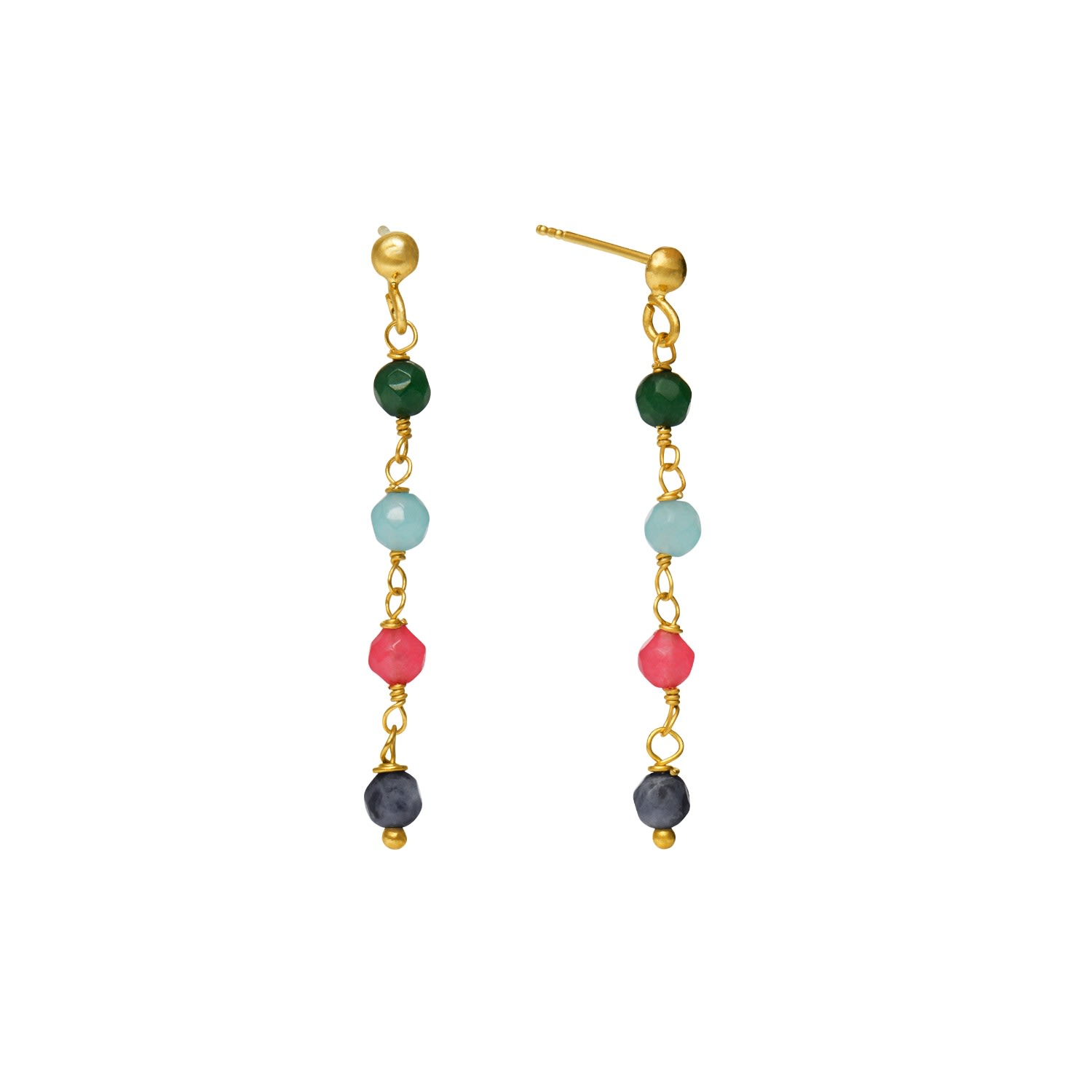 Women’s Adelyn Multi Colour Beaded Chain Drop Earrings Ottoman Hands