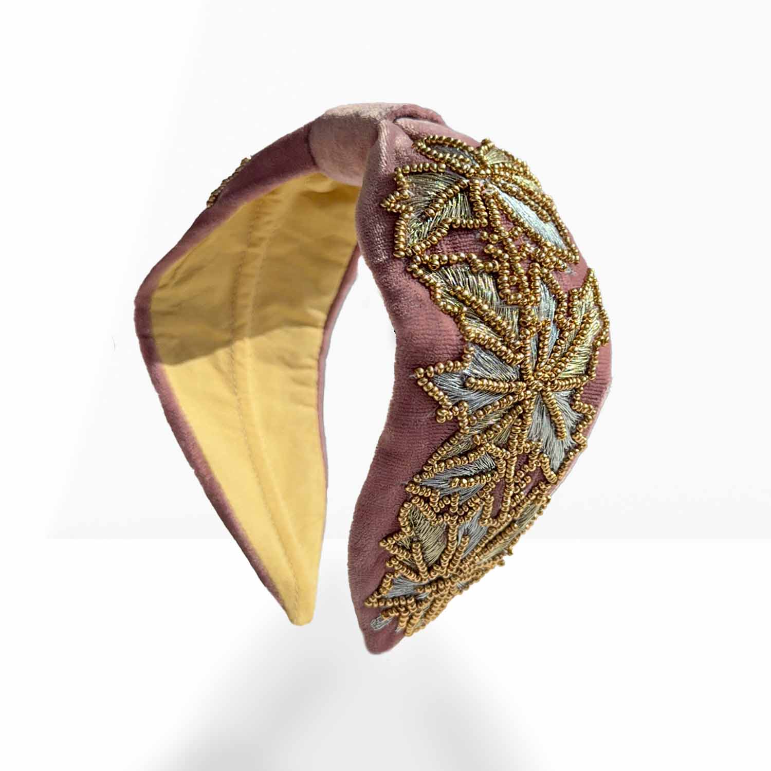 Women's Neutrals / Rose Gold Velvet Headband Dreamlight Tiara | Vetka