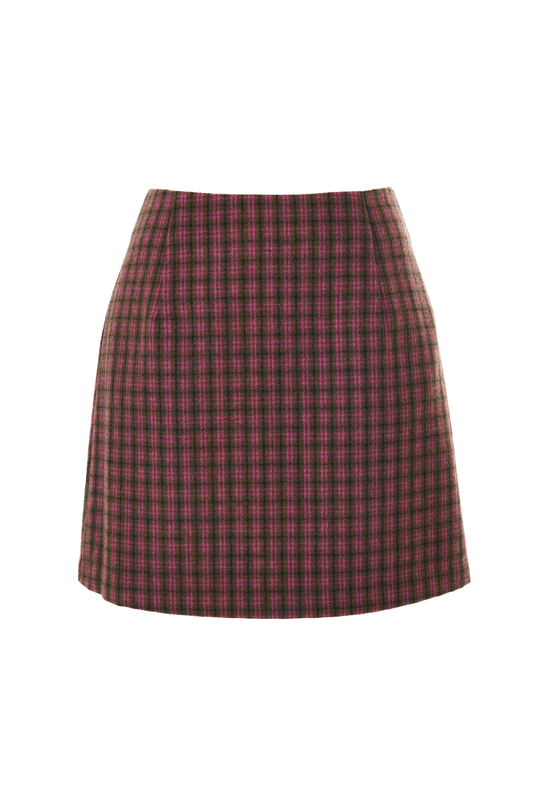 Louche Women's Pink / Purple Aubin Wyoming Check A-line Mini Skirt - Pink In Pink/purple