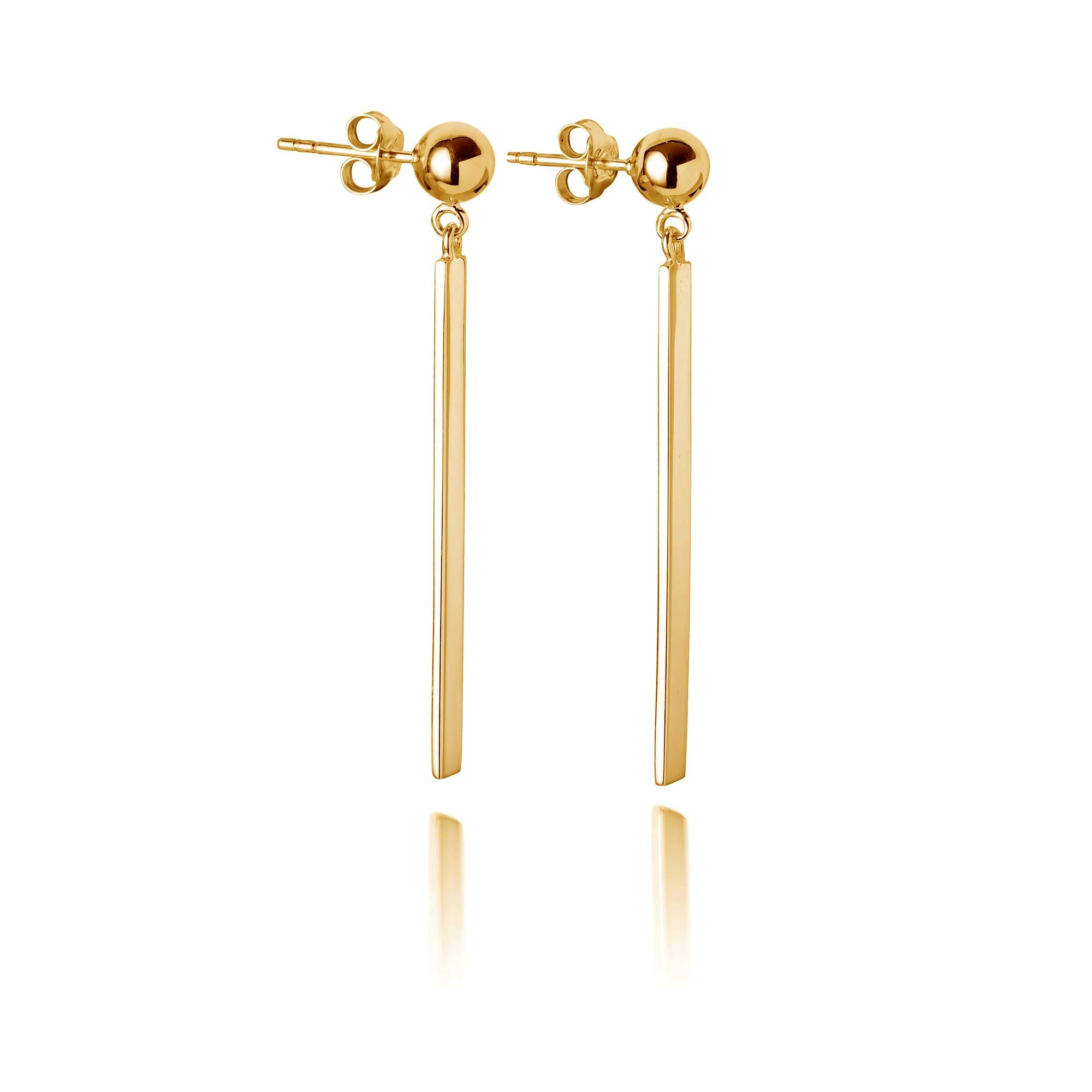 Women’s Ball & Bar Earrings Gold Sophie Anna