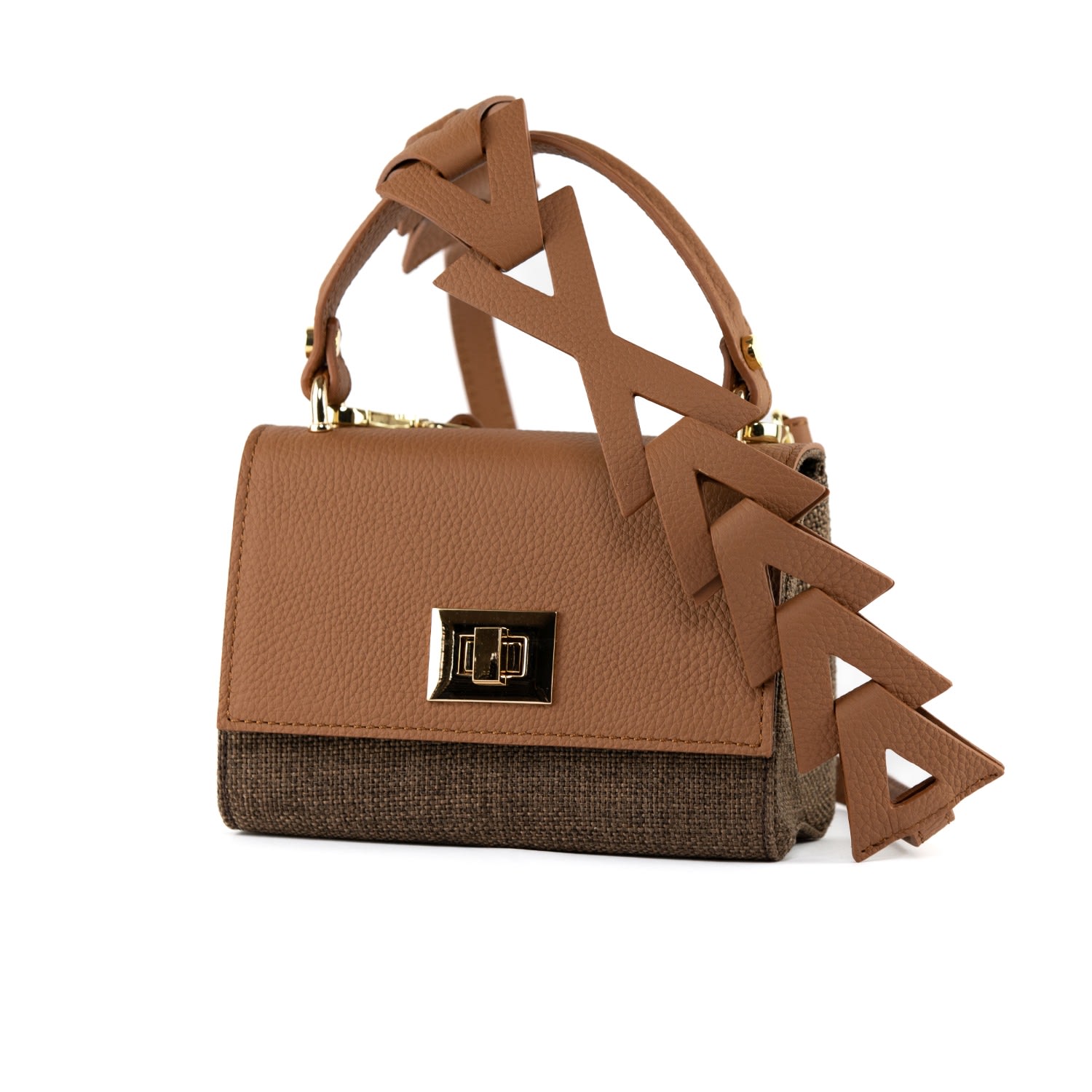 Women’s Brown Canvas & Brown Calfskin Lili Bag Jurgi