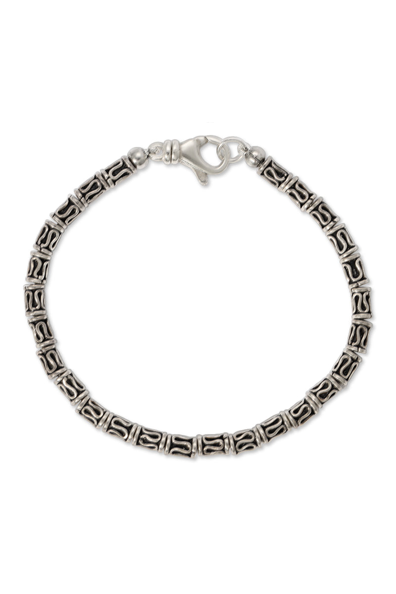 Naiia Men's Malda Oxidized Sterling Silver Bracelet