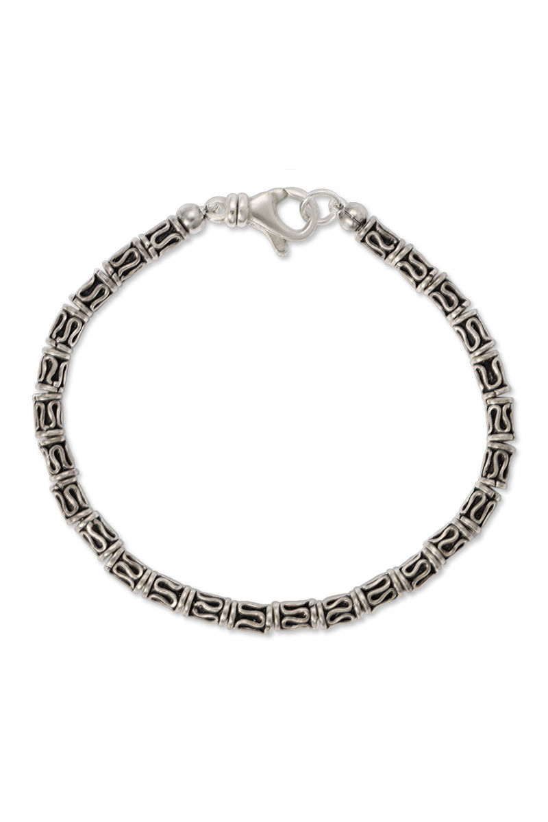 Men’s Malda Oxidized Sterling Silver Bracelet Naiia