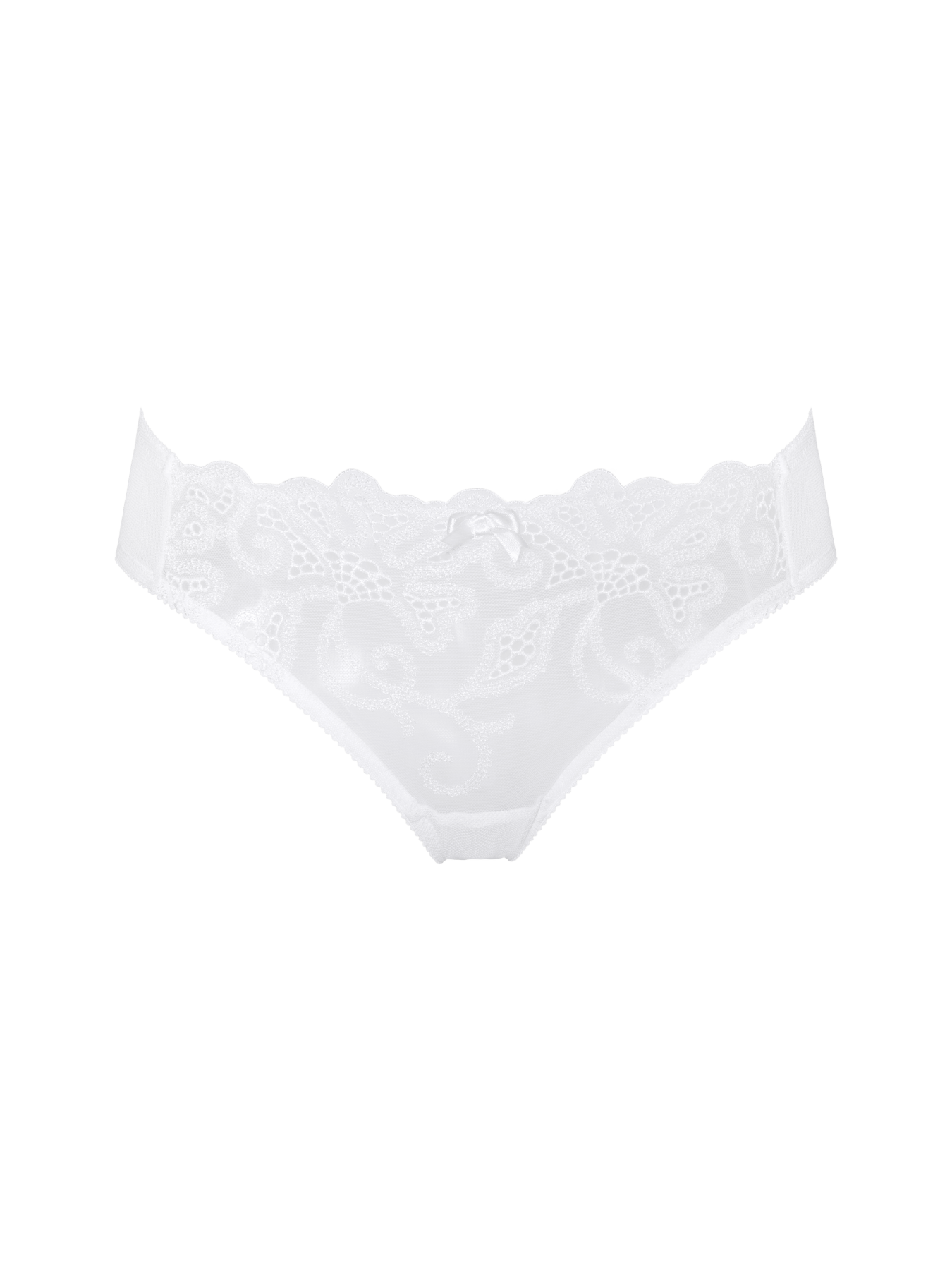 Bonbon Lingerie Women's White Jewel Full Brief In White