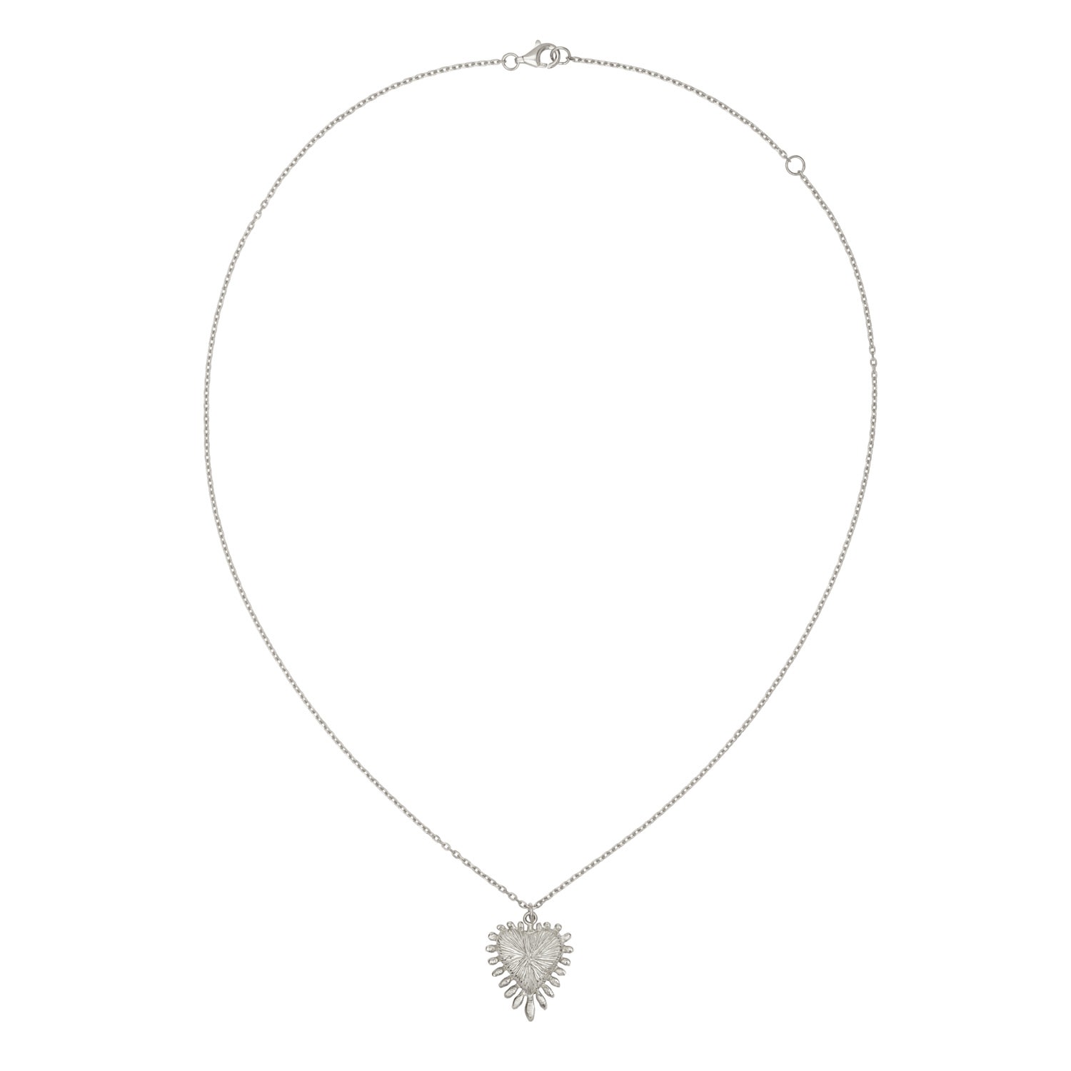 Women’s Heart Rays Necklace Silver Zoe and Morgan