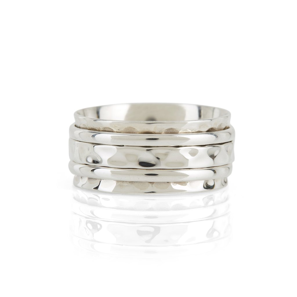 Men’s Karma Abundance Silver Spinning Ring Charlotte’s Web Jewellery