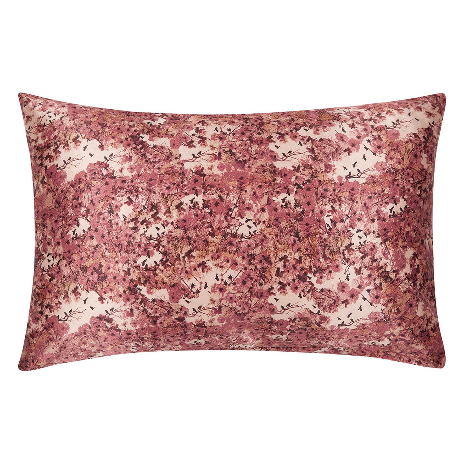 Genevie Pink / Purple / Red Blackbirds Silk Pillowslip