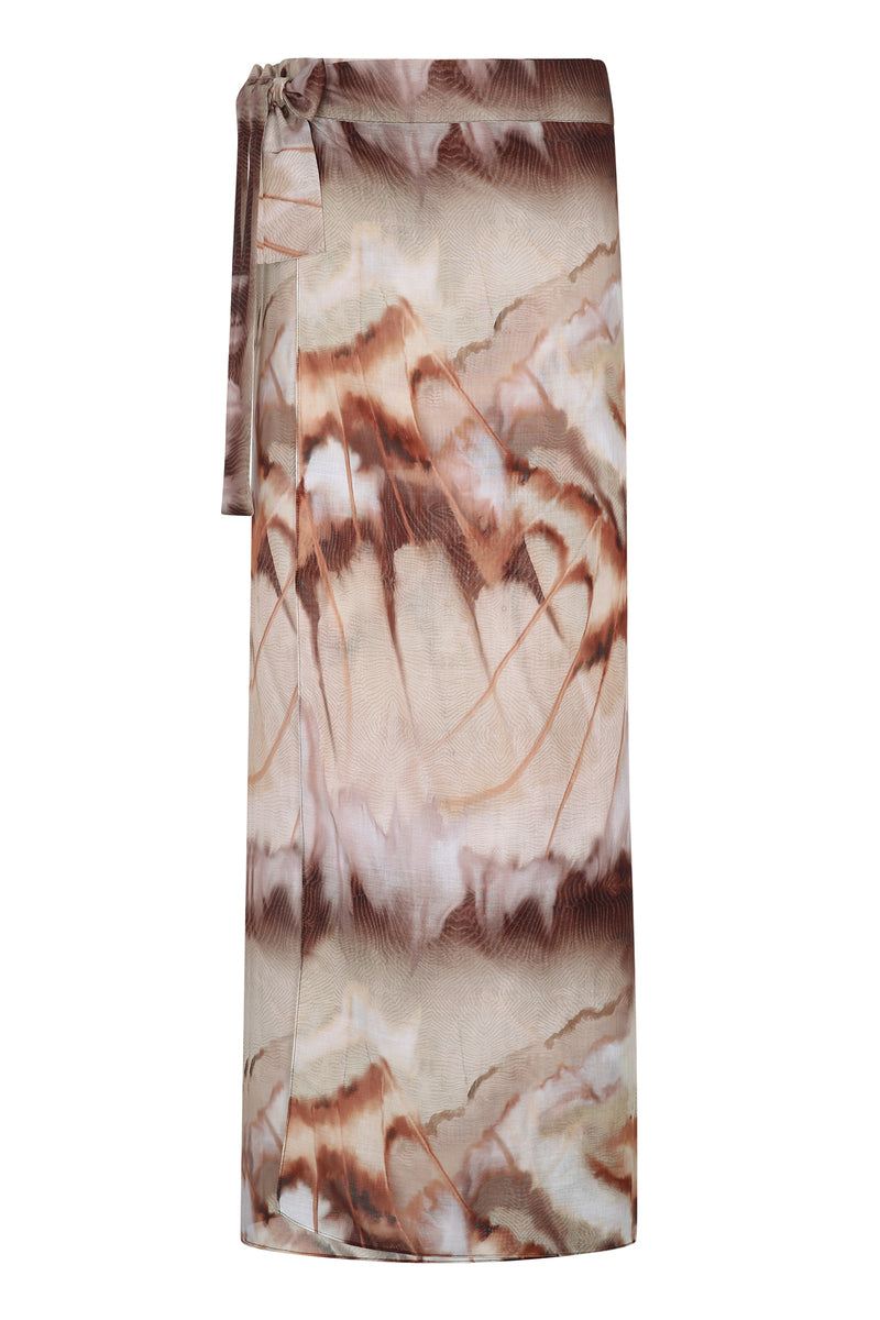 Nelblu Women's Brown Pareo Pareos Print Cafe