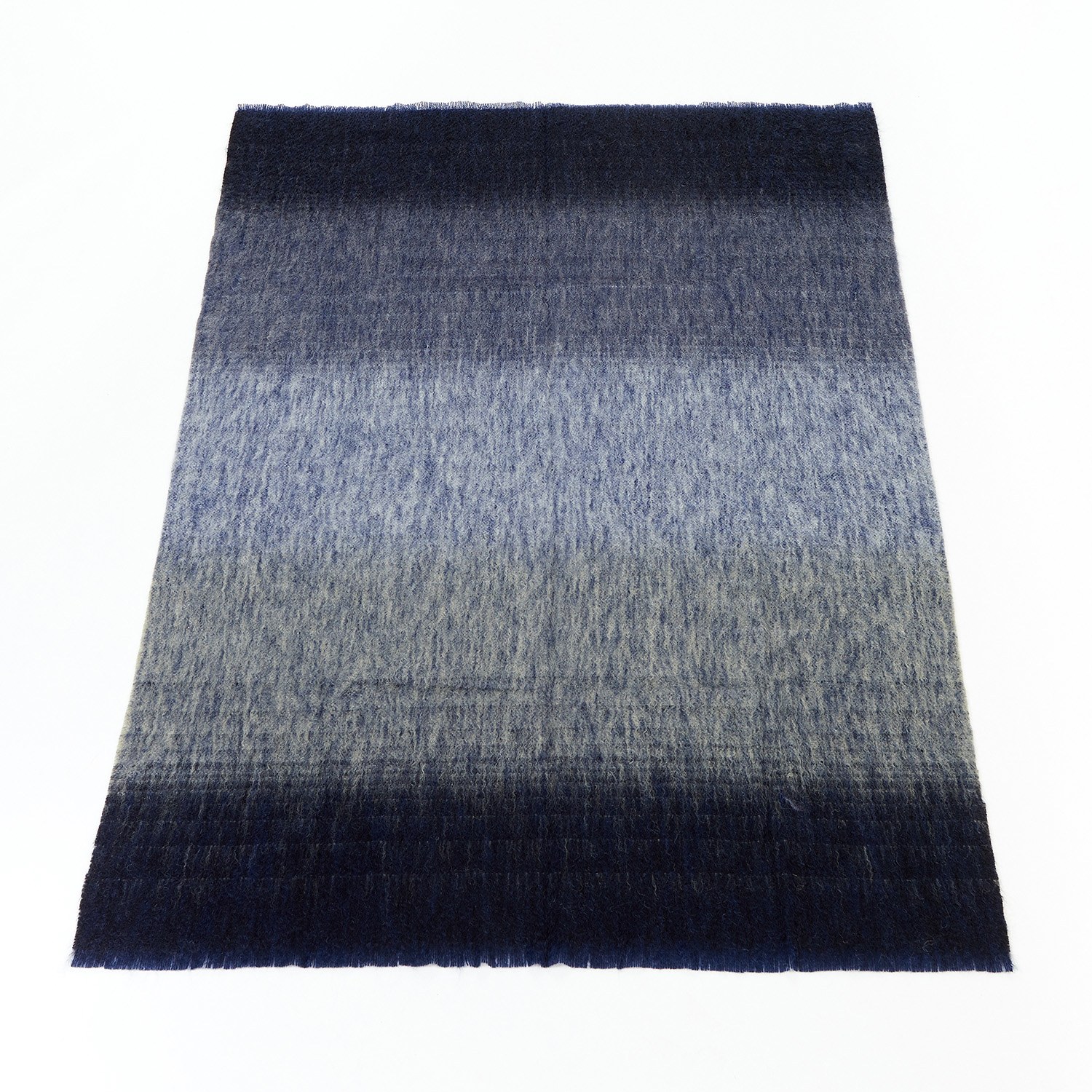 Eliská Black / Grey Large Mohair Shaded Throw In Jet In Black/grey
