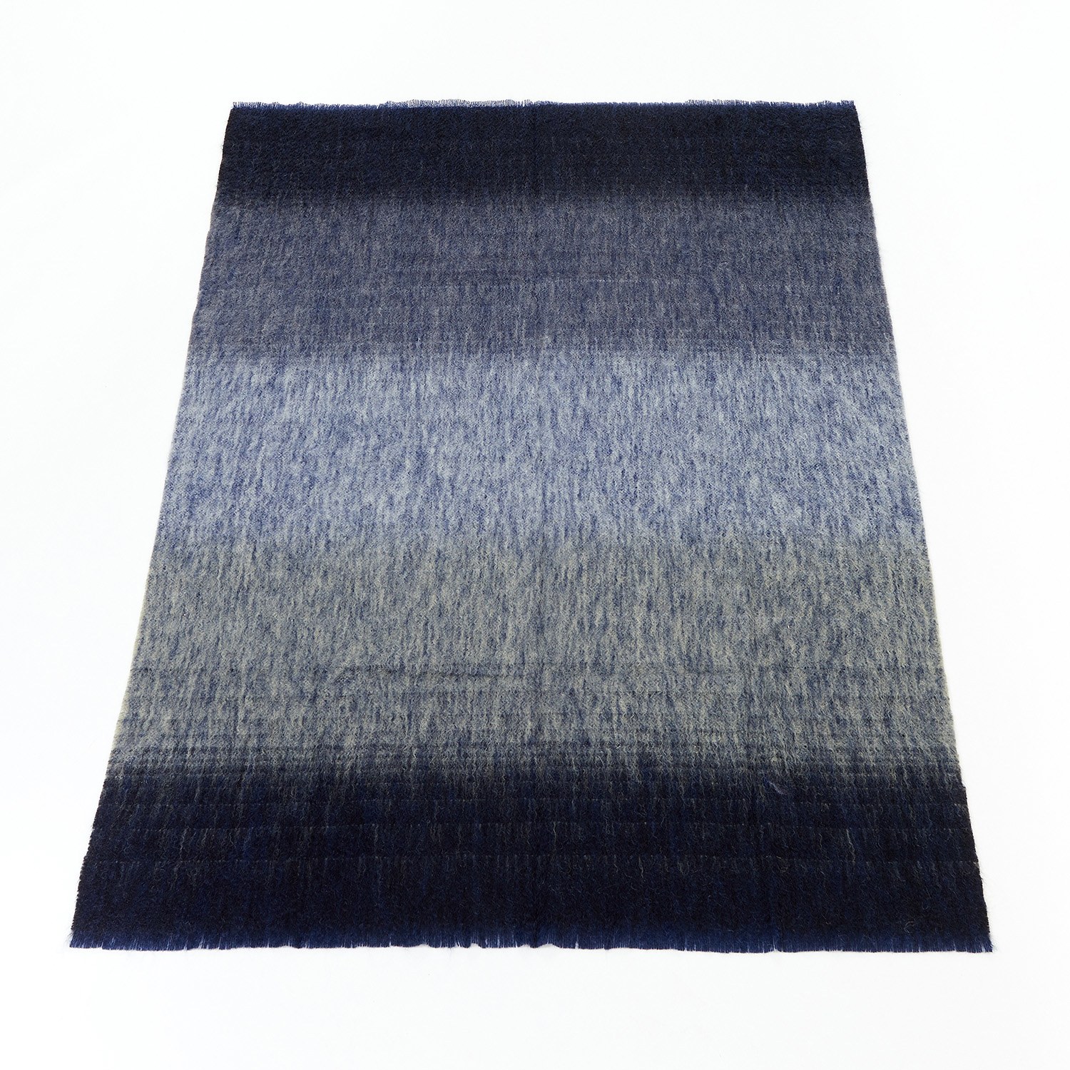 Black / Grey Large Mohair Shaded Throw In Jet One Size Elisk