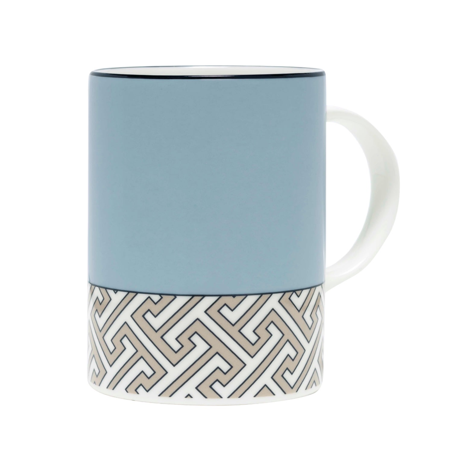 Neutrals Maze Duck Egg & Truffle Mug O. w. London