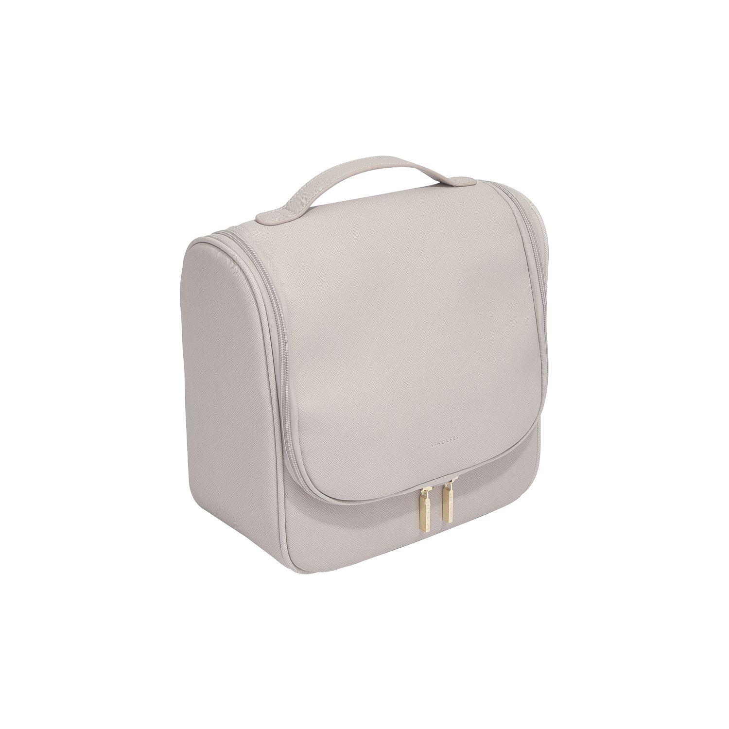 Stackers Neutrals Large Hanging Washbag - Taupe In Black