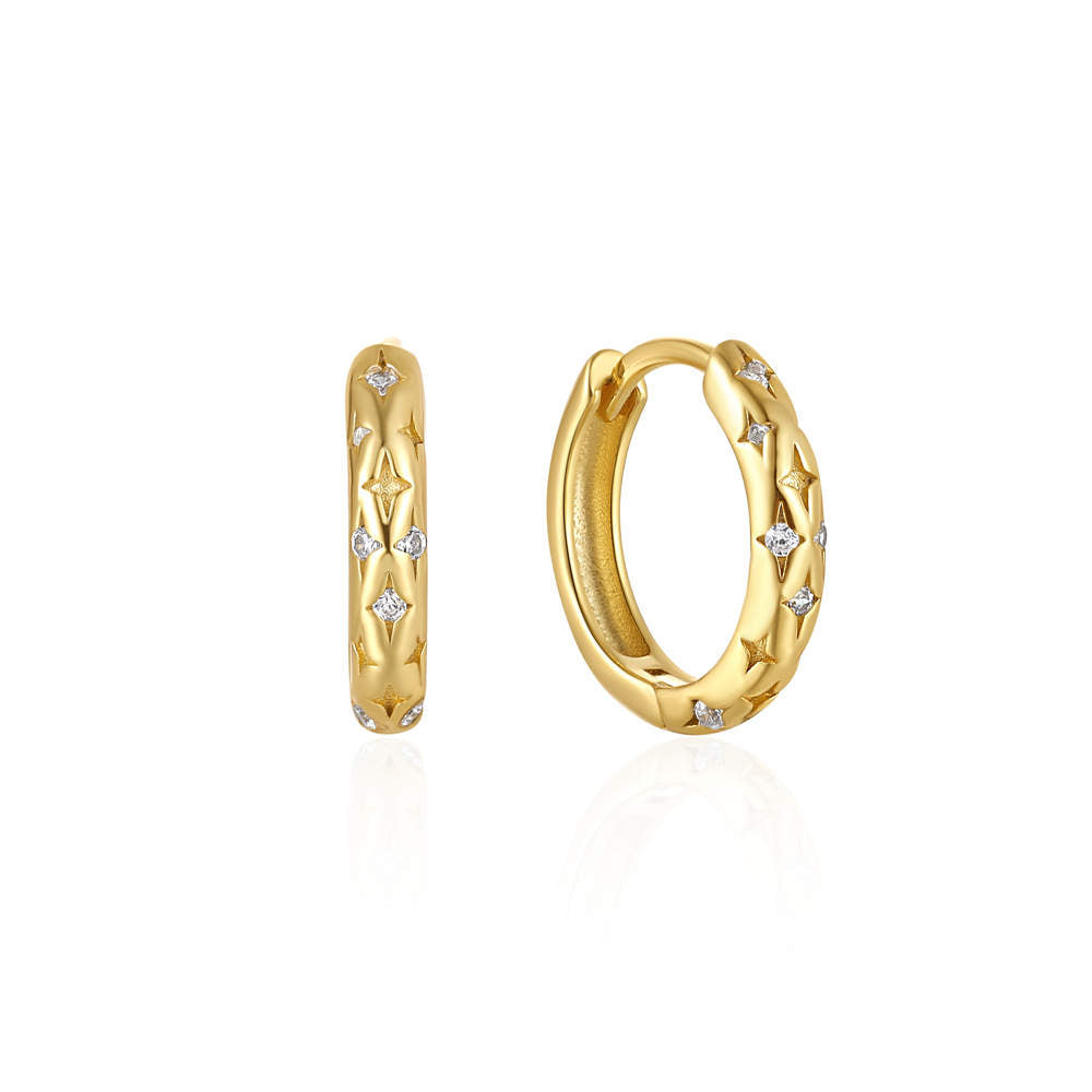 Gold Trip Women's Celeste Huggie Hoops In Gold In Gold