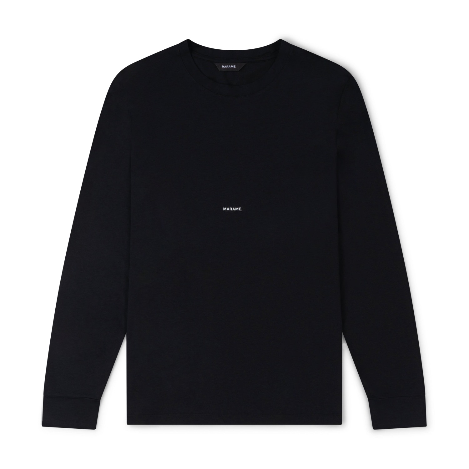 Marame Men's Lyocell Blend Long Sleeve Logo T-shirt - Black In Black
