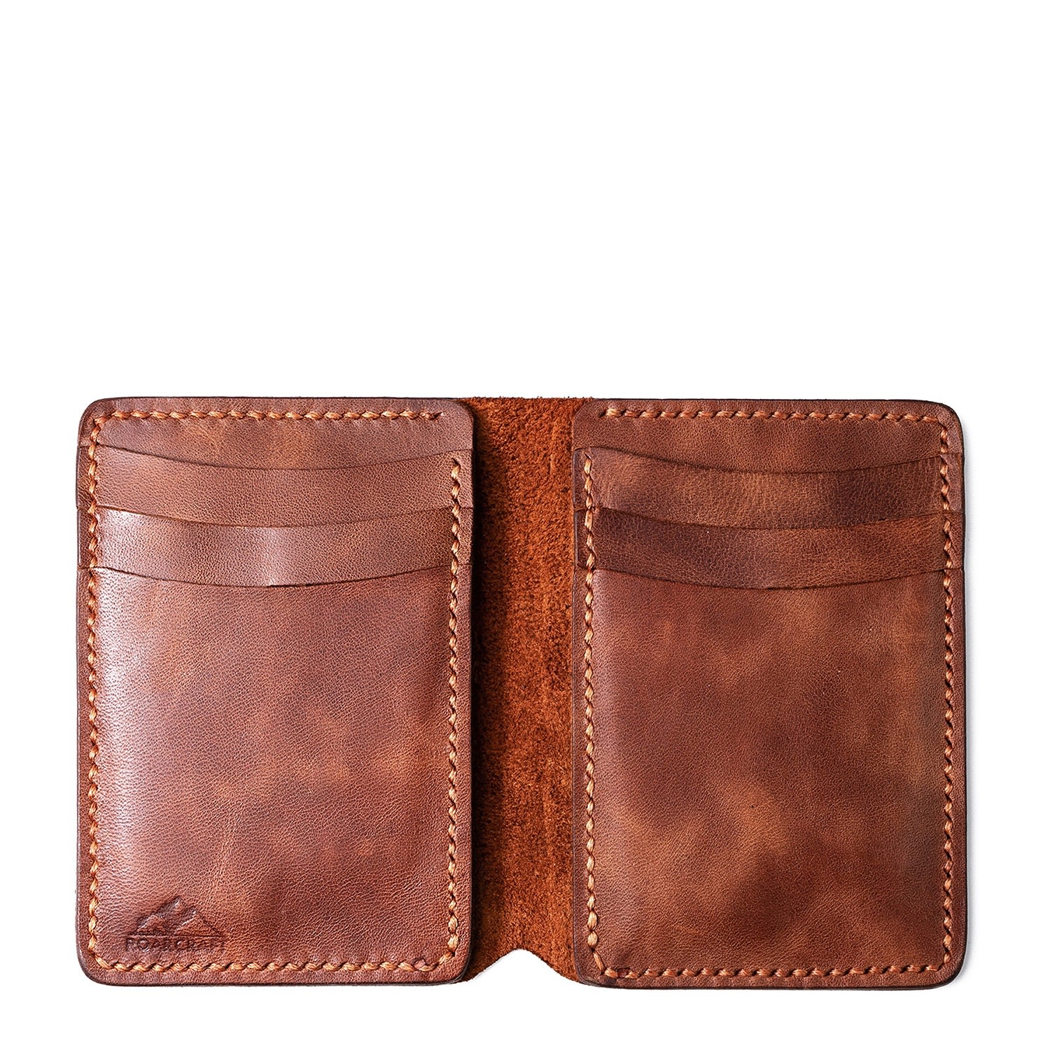 Men’s Brown Vertical Bifold Leather Wallet - Laodikya - Tobacco Roarcraft