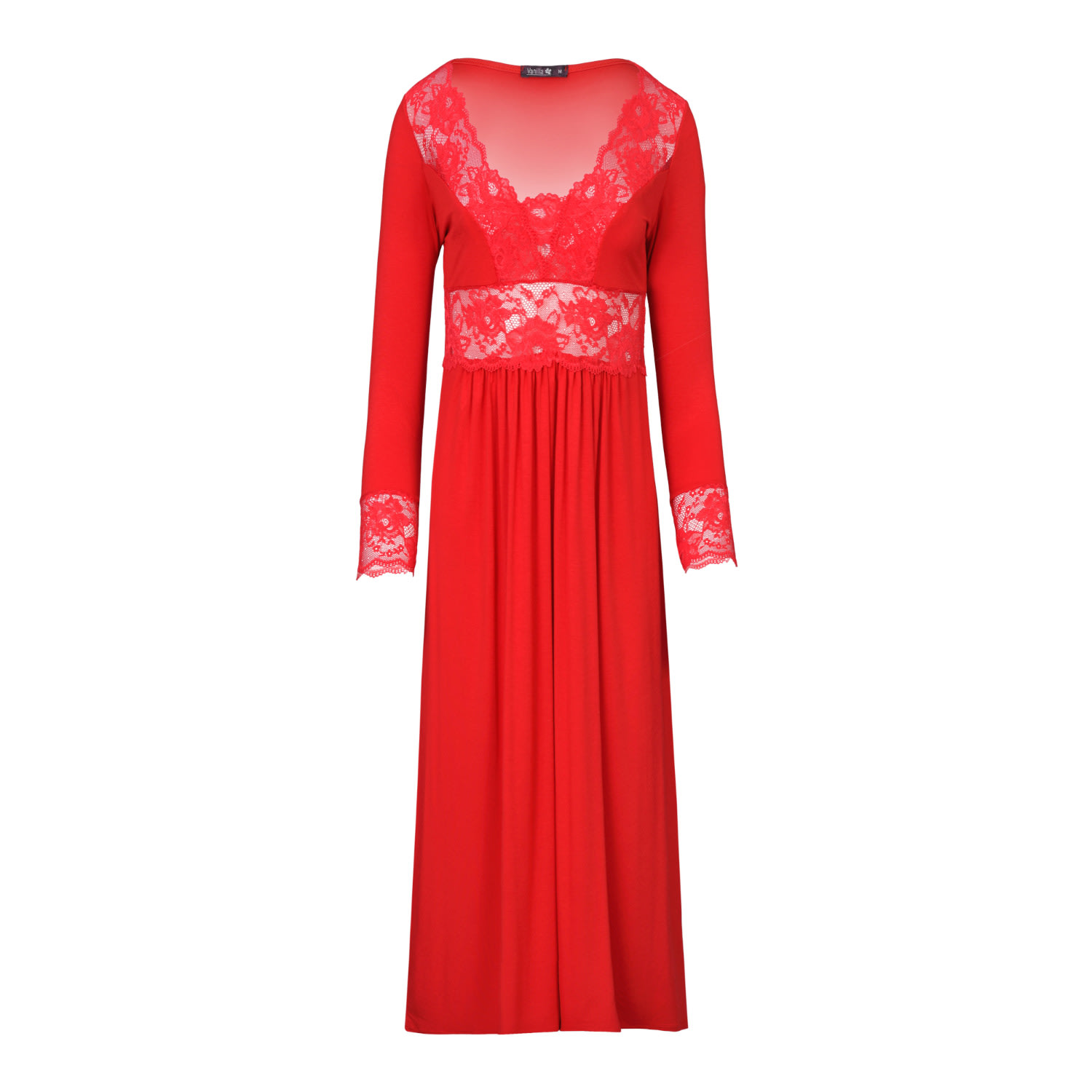 Oh!zuza Night&day Women's Maxi Viscose Nightgown - Red In Red