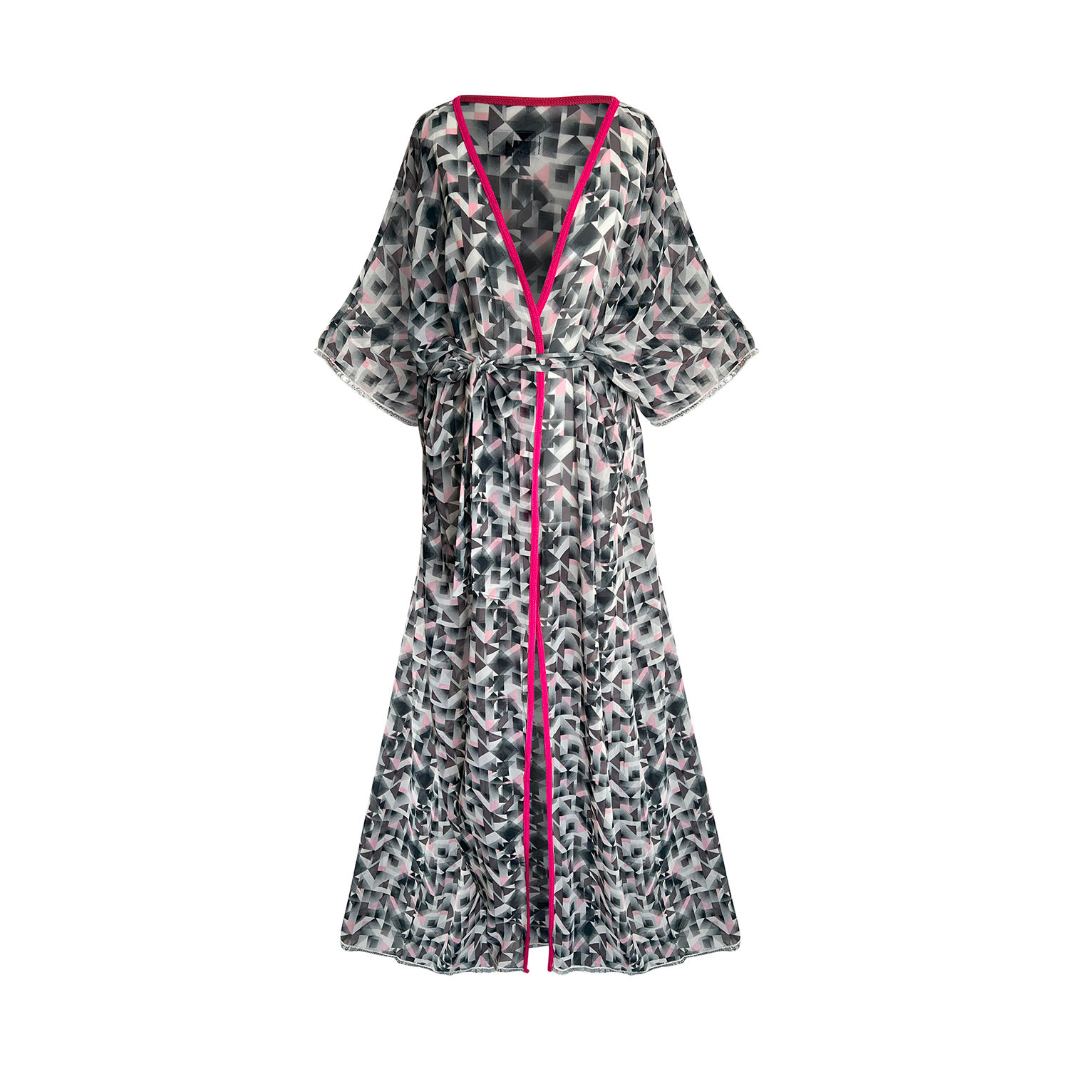 Toma Women's Long Summer Beach Tunic In Gray