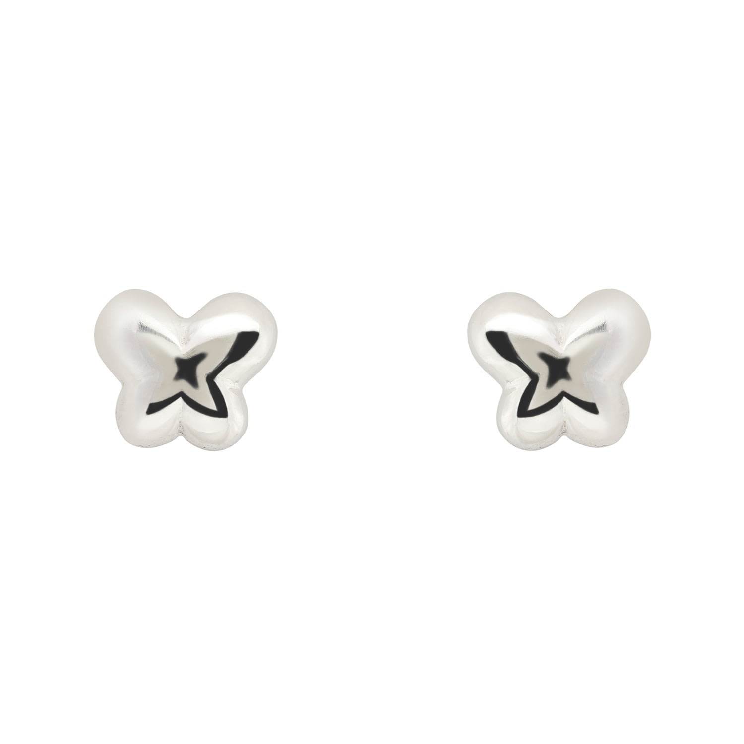Women’s Butterfly Mini Stud Earrings Silver Latelita