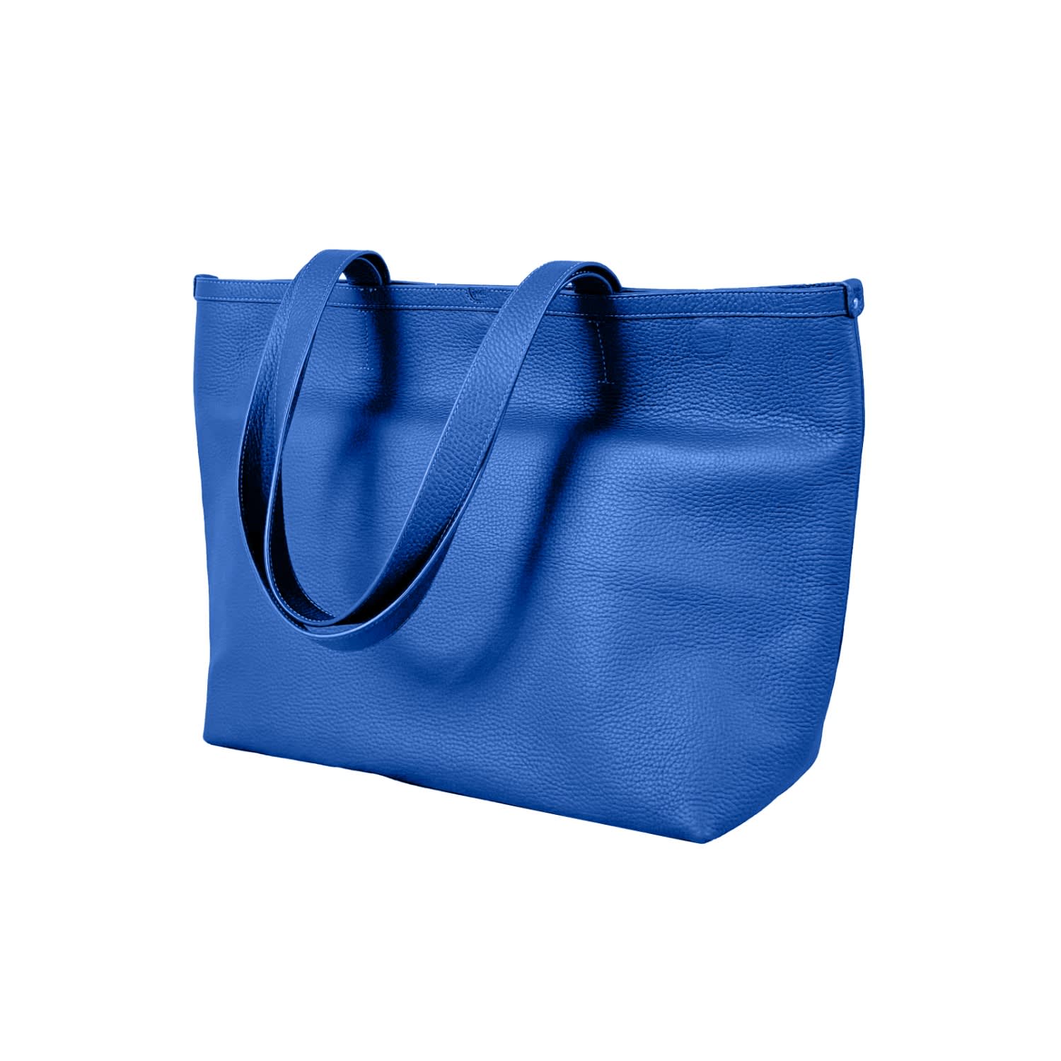 Godi. Women's The Eva Handmade Leather Tote Bag In Cobalt Blue