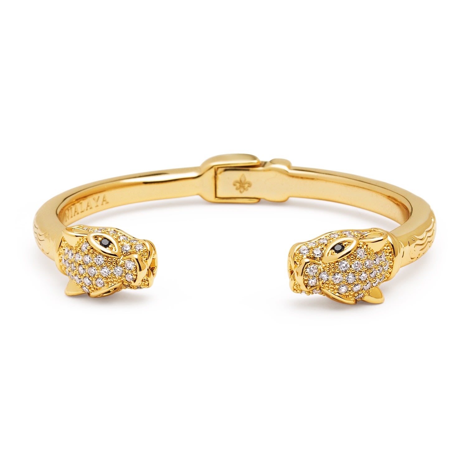 Women’s Cz Panther Bangle In Gold Nialaya