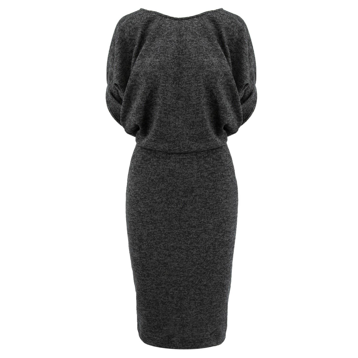 Women’s Paris Jersey Knit Midi Dress In Grey M/L Roserry