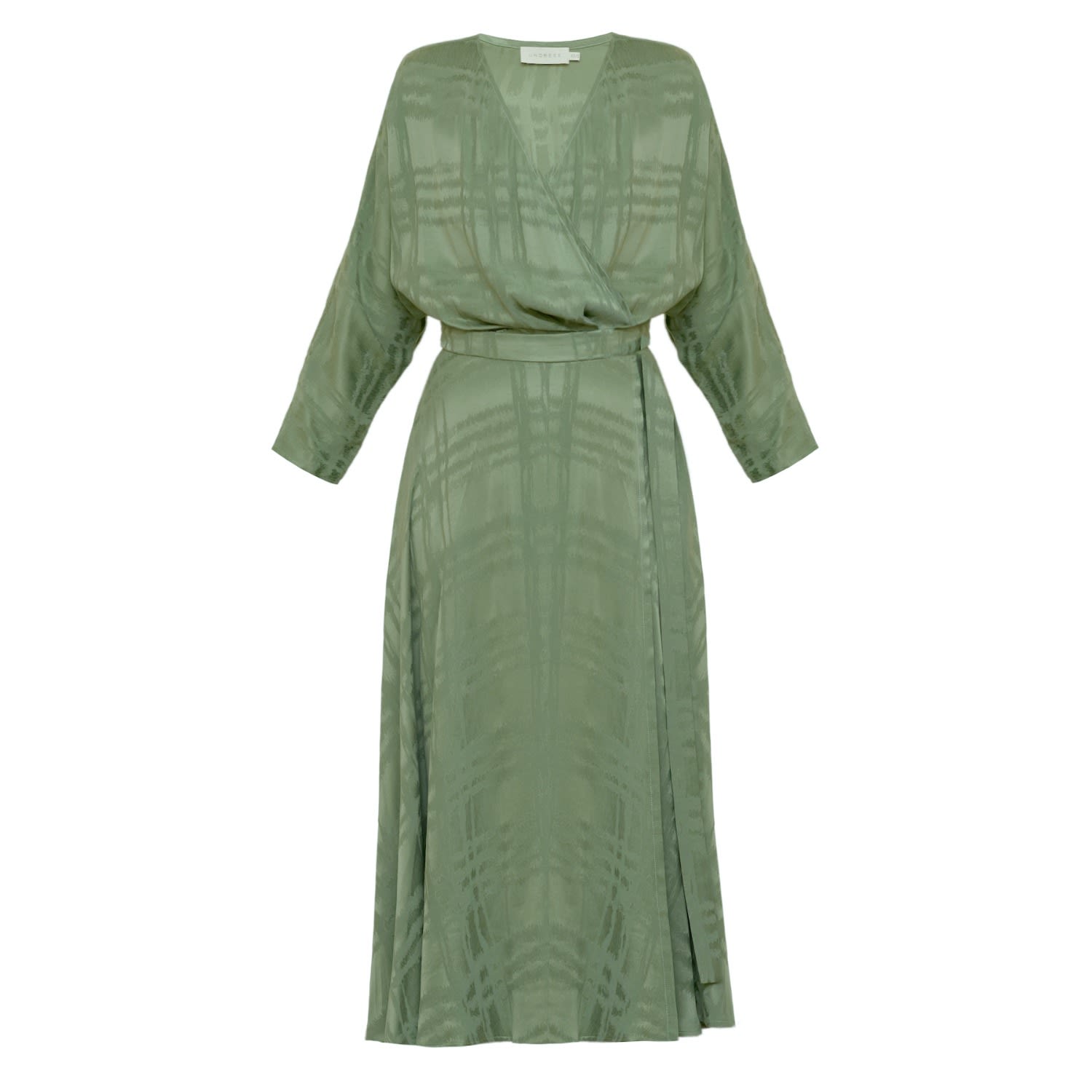 Women’s Cleo Green Cupro Midi Wrap Dress Xs/S Undress