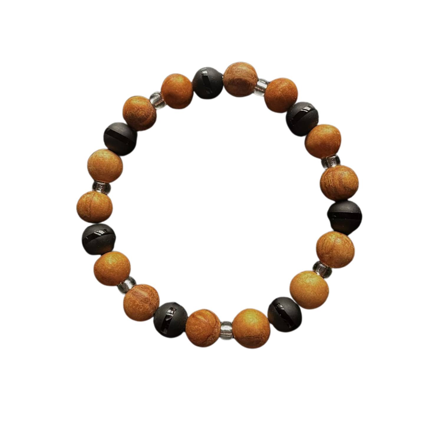 Lemuria Store Women's Neutrals / Black Black Onyx Palo Santo Bracelet In Black