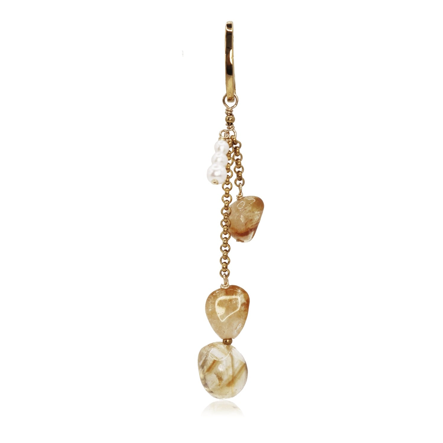 Marquise Swim Women's Gold / Yellow / Orange Bikini Charm - Grapes Citrine & Gold