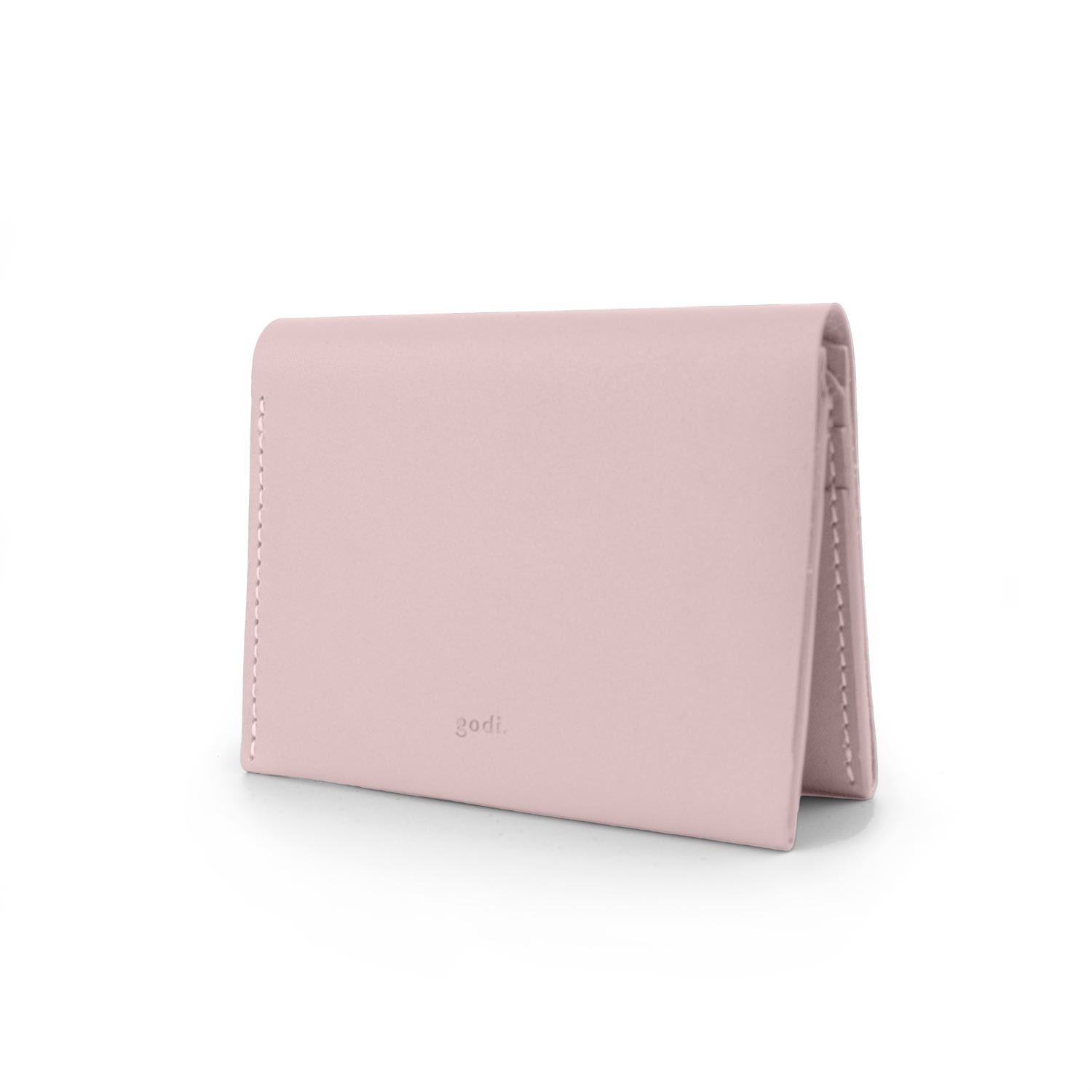 Women’s Rose Gold Handmade Bifold Leather Wallet - Nude Pink Godi.