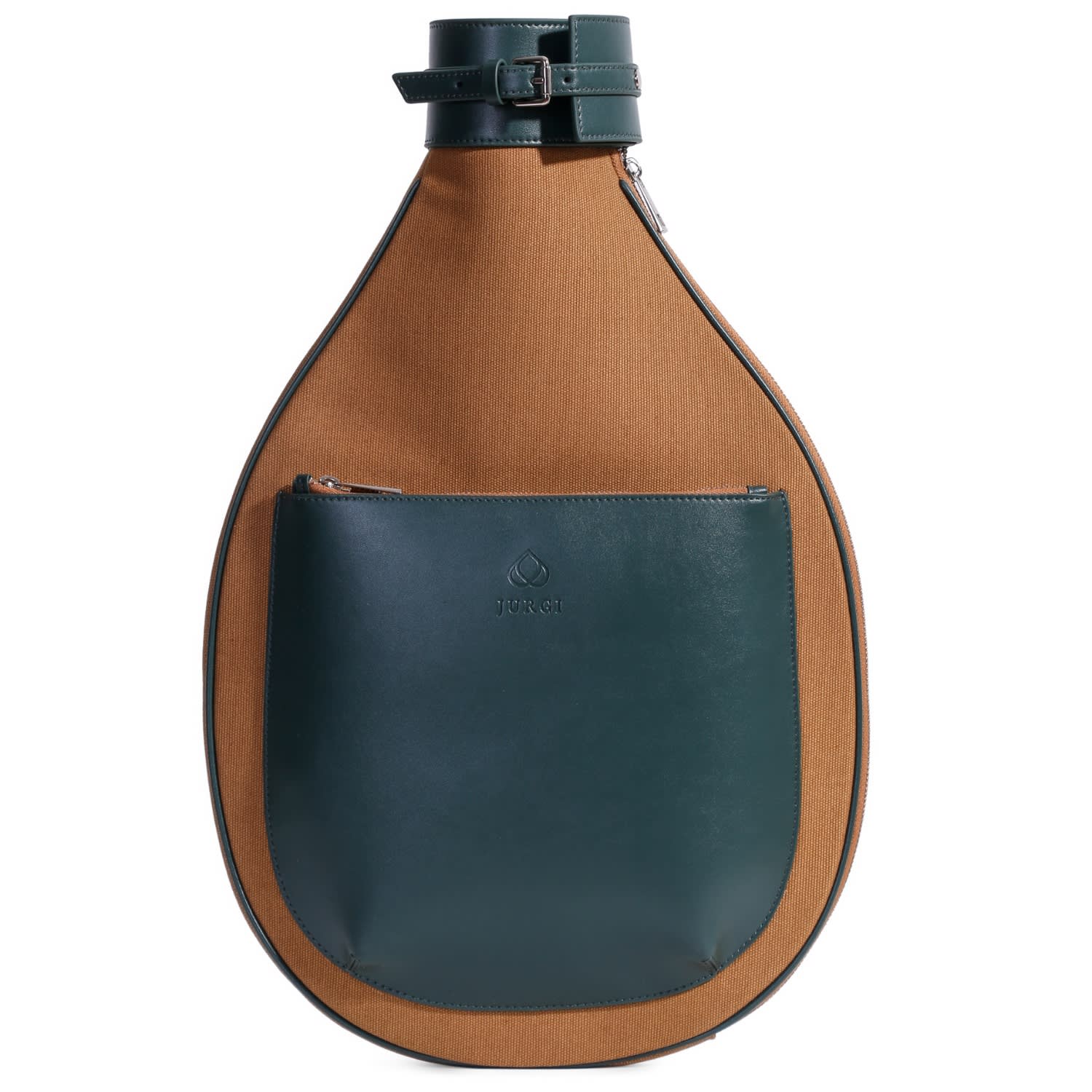 Jurgi Brand Women's Green / Brown / Neutrals Canvas & Green Leather Tennis Racket Backpack In Multi