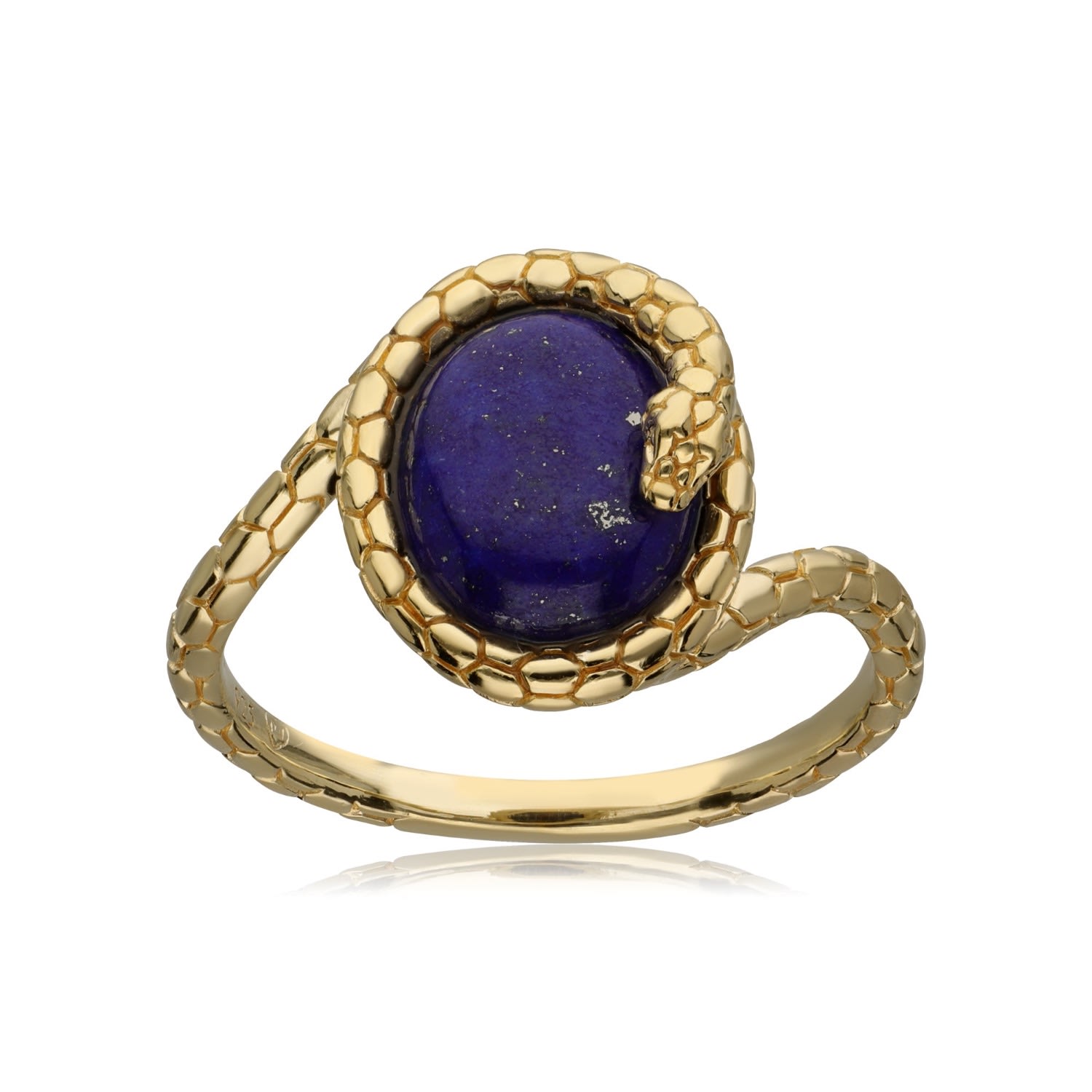 Women’s Blue Ecfew Lapis Lazuli Snake Ring Gemondo