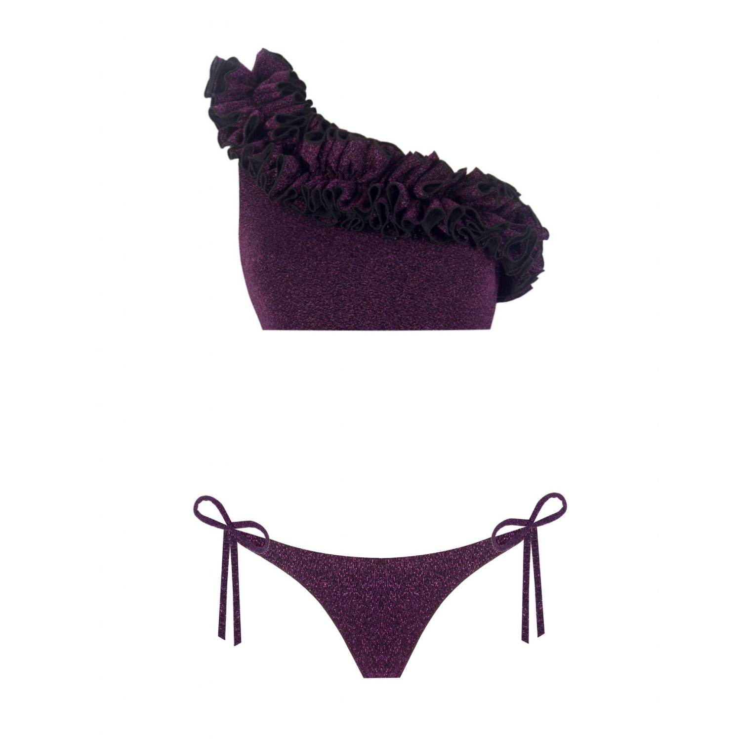Nur Karaata Women's Pink / Purple Sun Alexis Purple Bikini Set