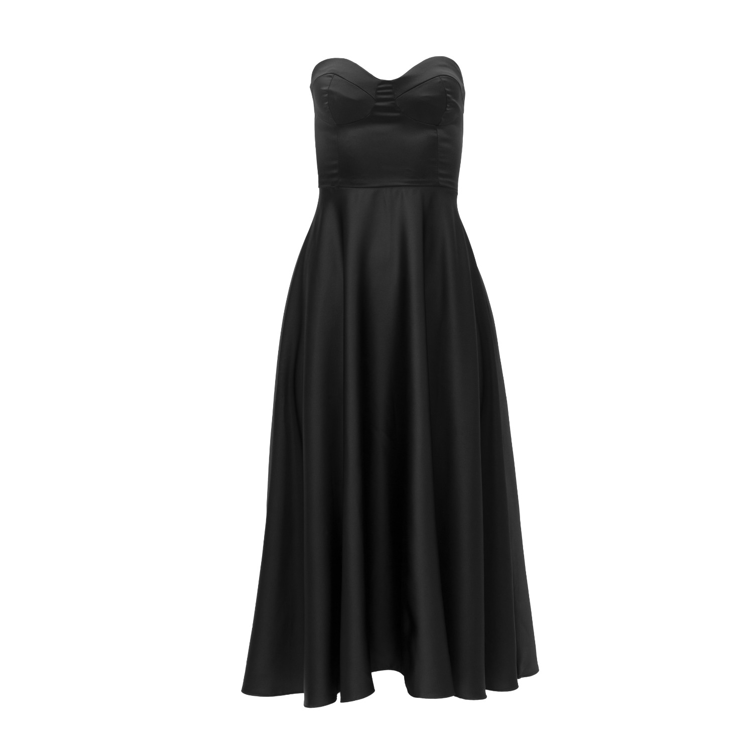 Forever Young The Label Women's Black Elora Satin Midi Dress In Black