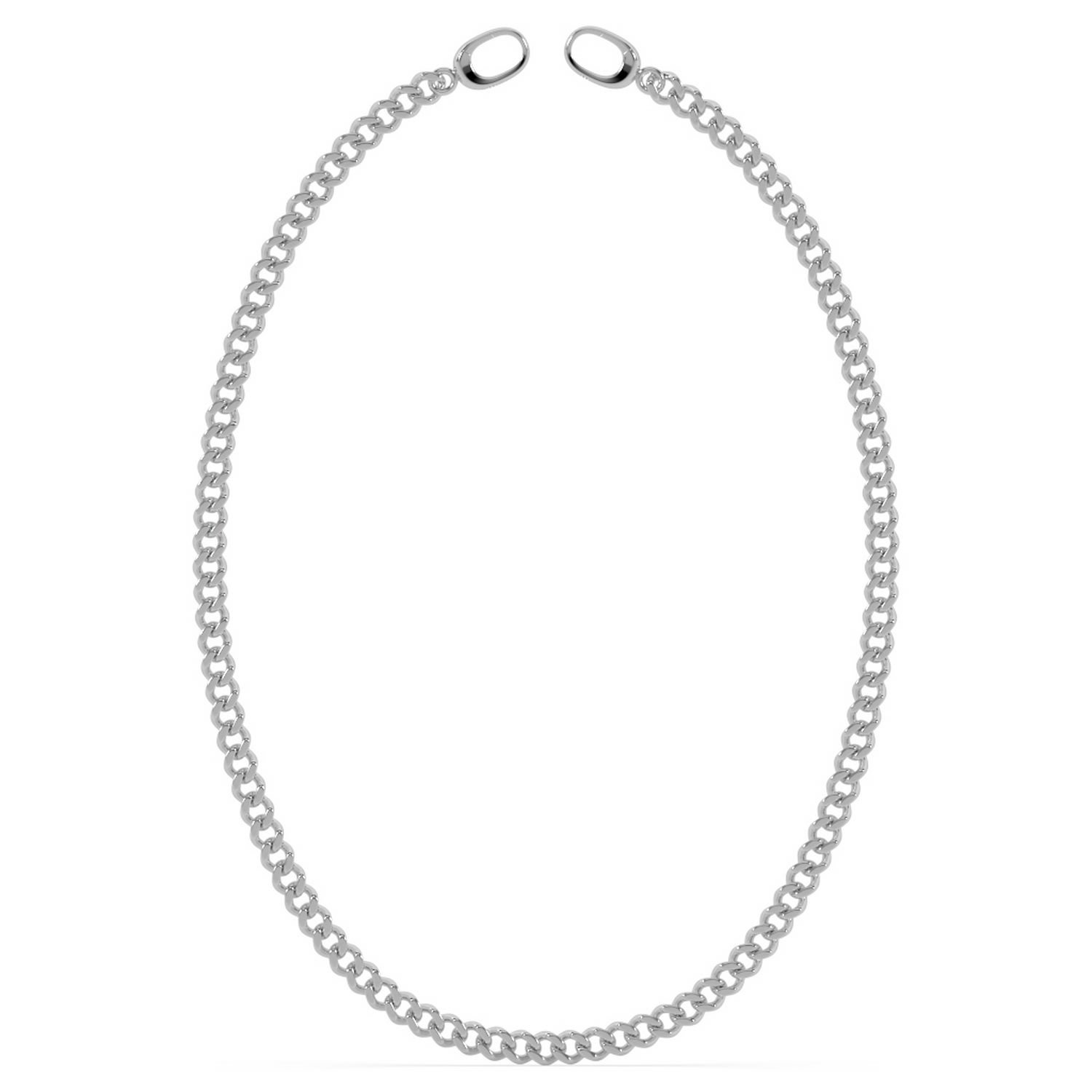 Women’s Silver Baby Cuban Link Choker Oni Fine Jewelry