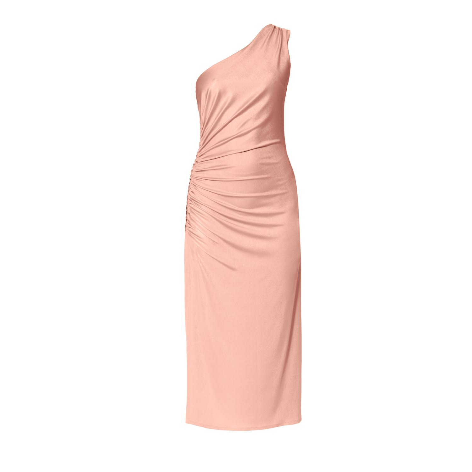Aggi By Halewski Women's Rose Gold Clara Cameo Rose Asymmetric Midi Dress In Rose Gold