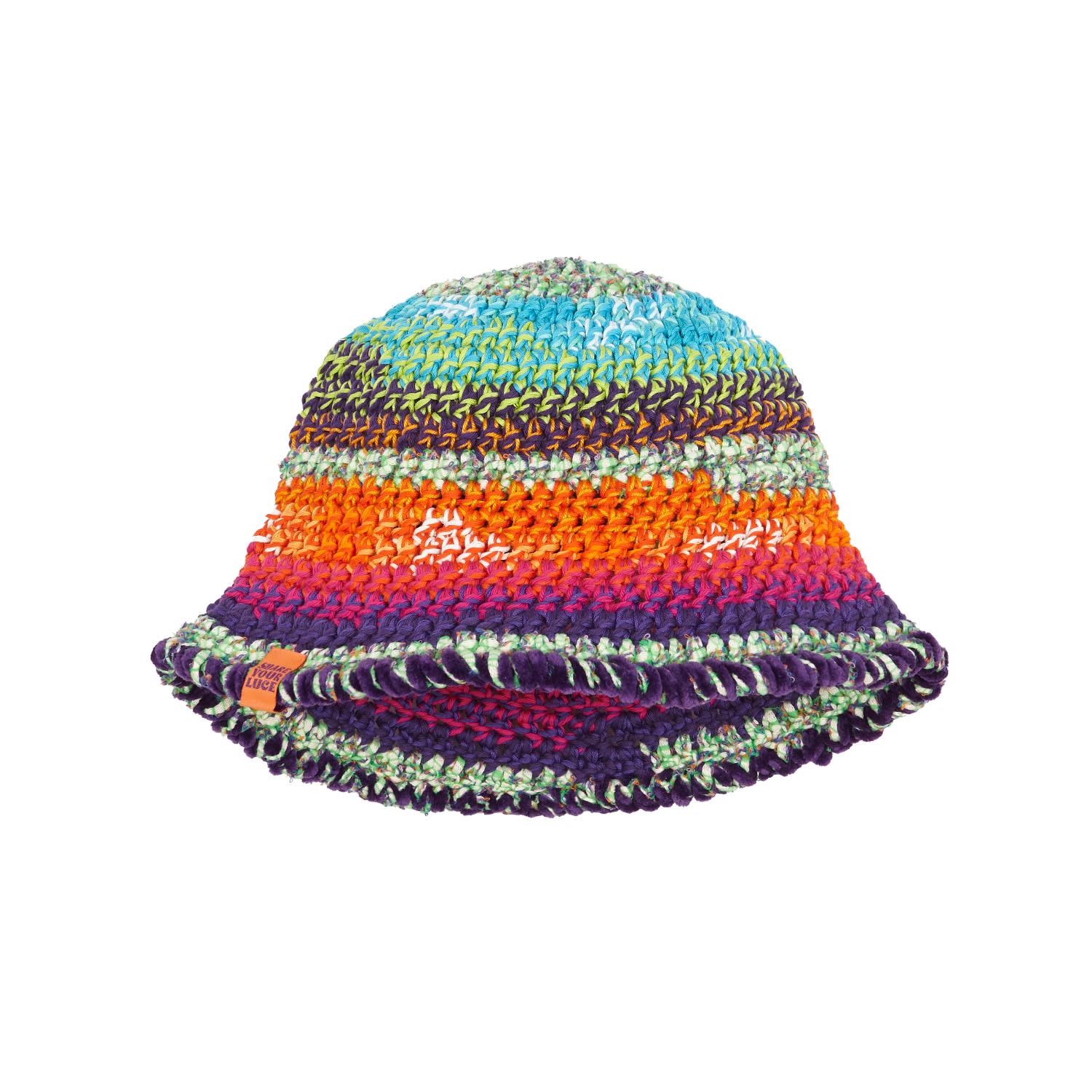 Shareyourluce Women's Green / Yellow / Orange Green Crochet Bucket Hat
