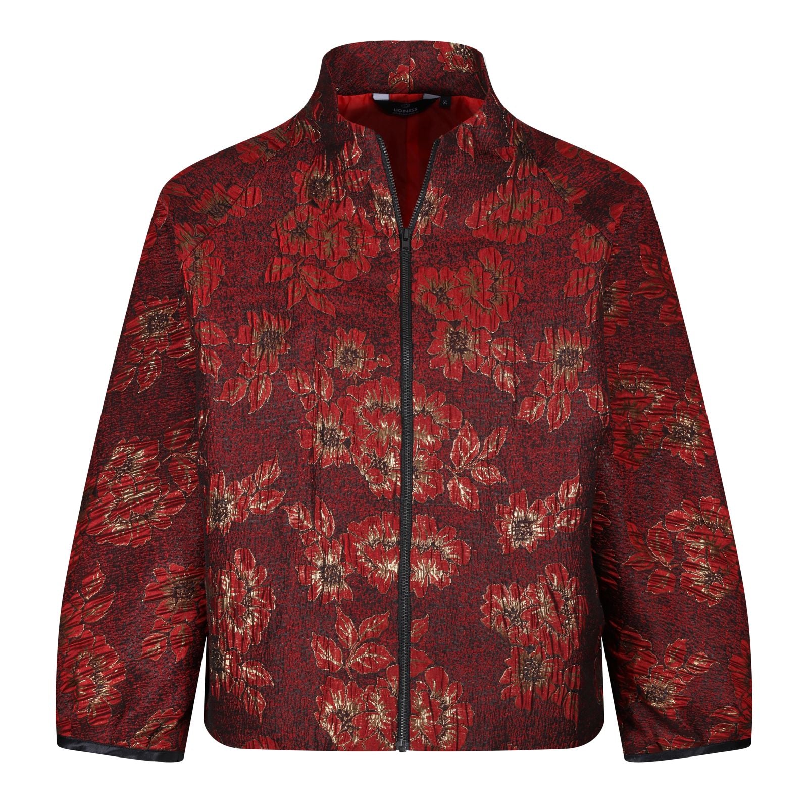 Women's Gold / Red Red Bloom Jacket | Large | Lioness by Tf